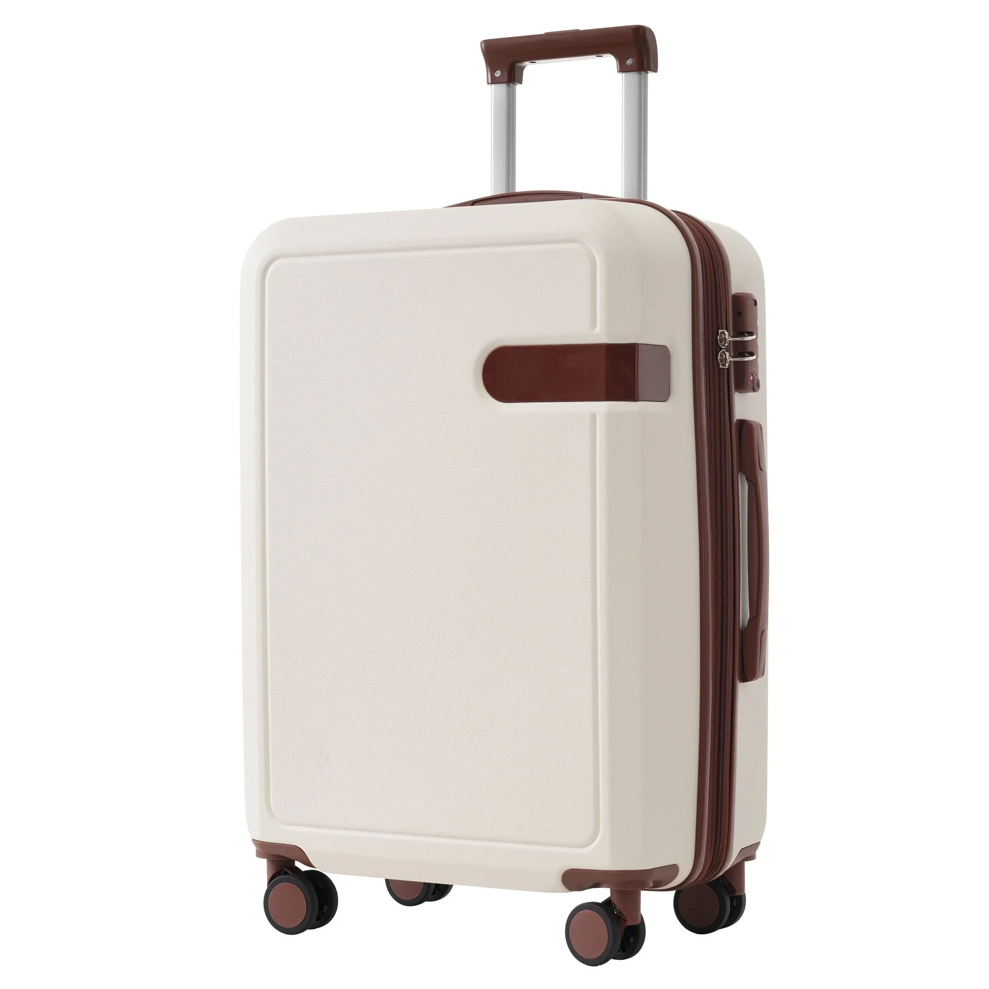Lightweight Suitcase with Compression Packing Cubes and Spinner Wheels, 4 Piece Expandable Luggage Set with TSA Lock