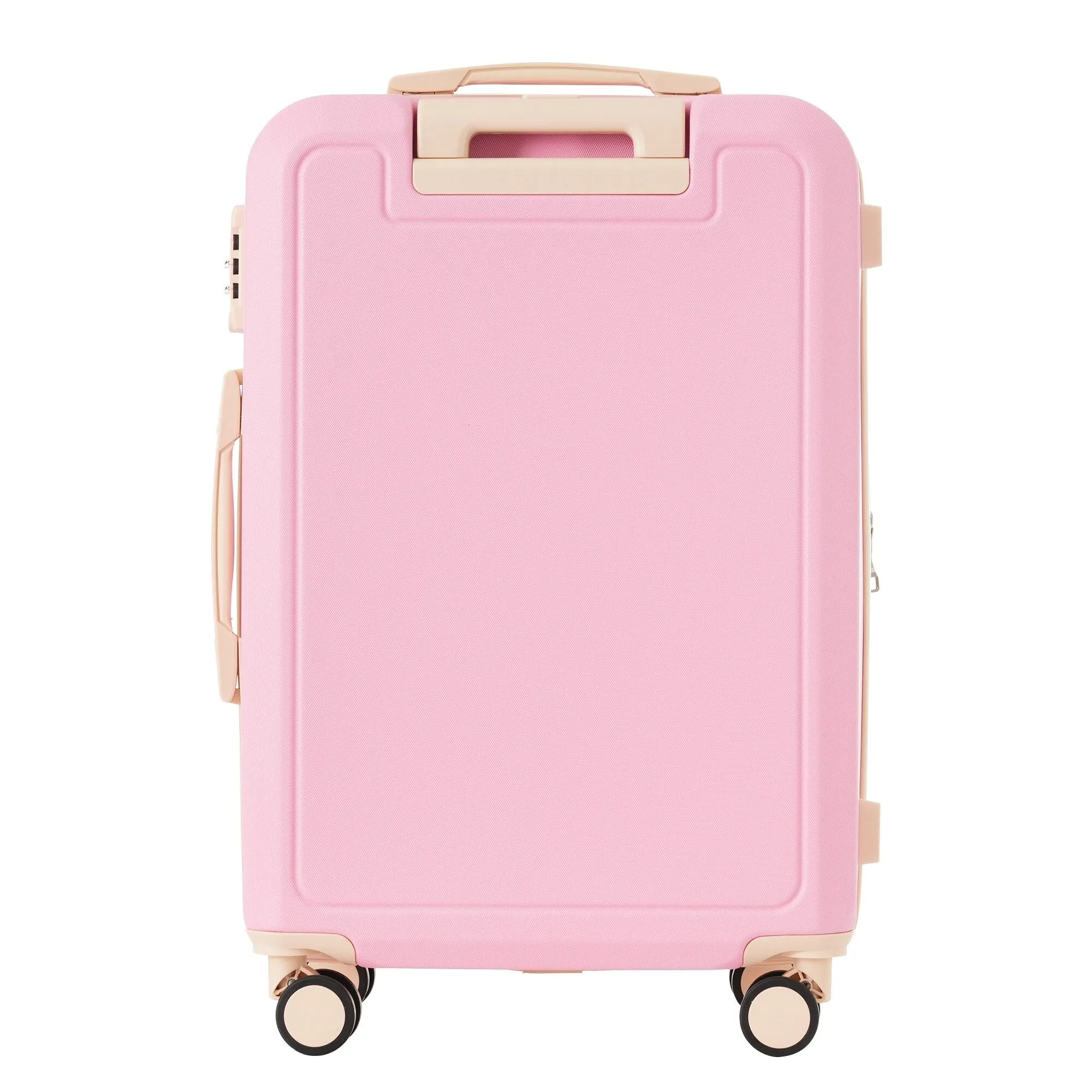 Lightweight Suitcase with Compression Packing Cubes and Spinner Wheels, 4 Piece Expandable Luggage Set with TSA Lock