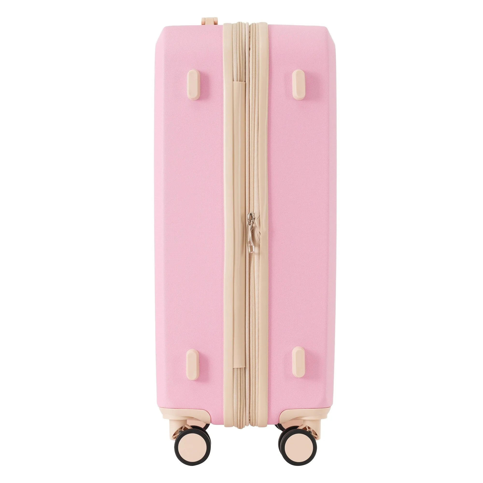 Lightweight Suitcase with Compression Packing Cubes and Spinner Wheels, 4 Piece Expandable Luggage Set with TSA Lock