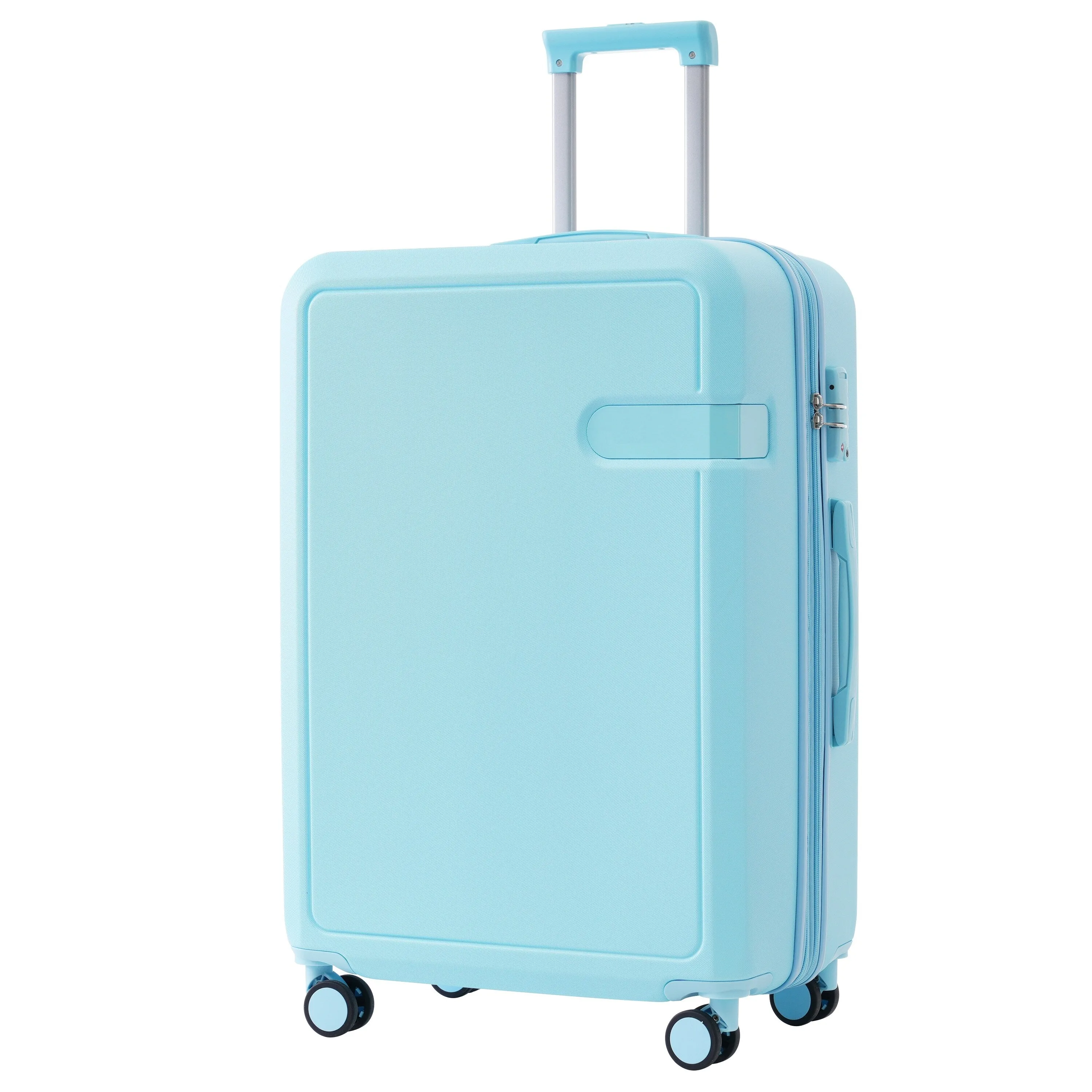 Lightweight Suitcase with Compression Packing Cubes and Spinner Wheels, 4 Piece Expandable Luggage Set with TSA Lock