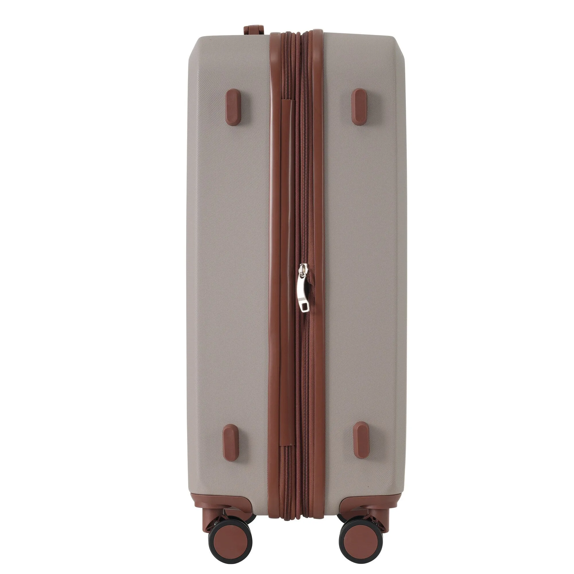 Lightweight Suitcase with Compression Packing Cubes and Spinner Wheels, 4 Piece Expandable Luggage Set with TSA Lock