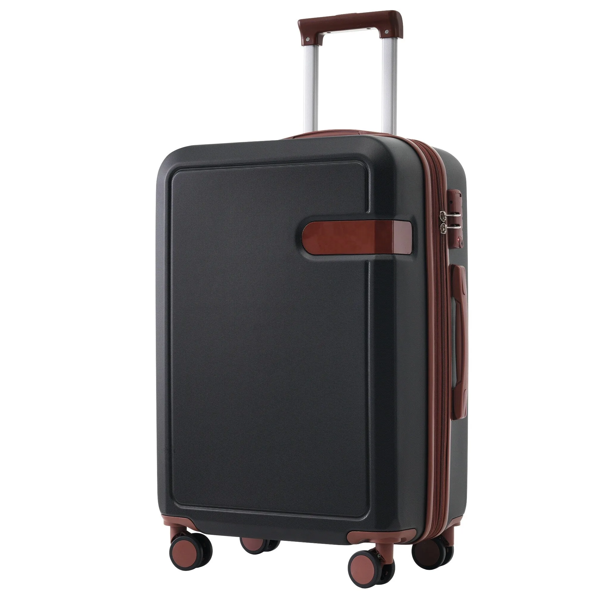 Lightweight Suitcase with Compression Packing Cubes and Spinner Wheels, 4 Piece Expandable Luggage Set with TSA Lock