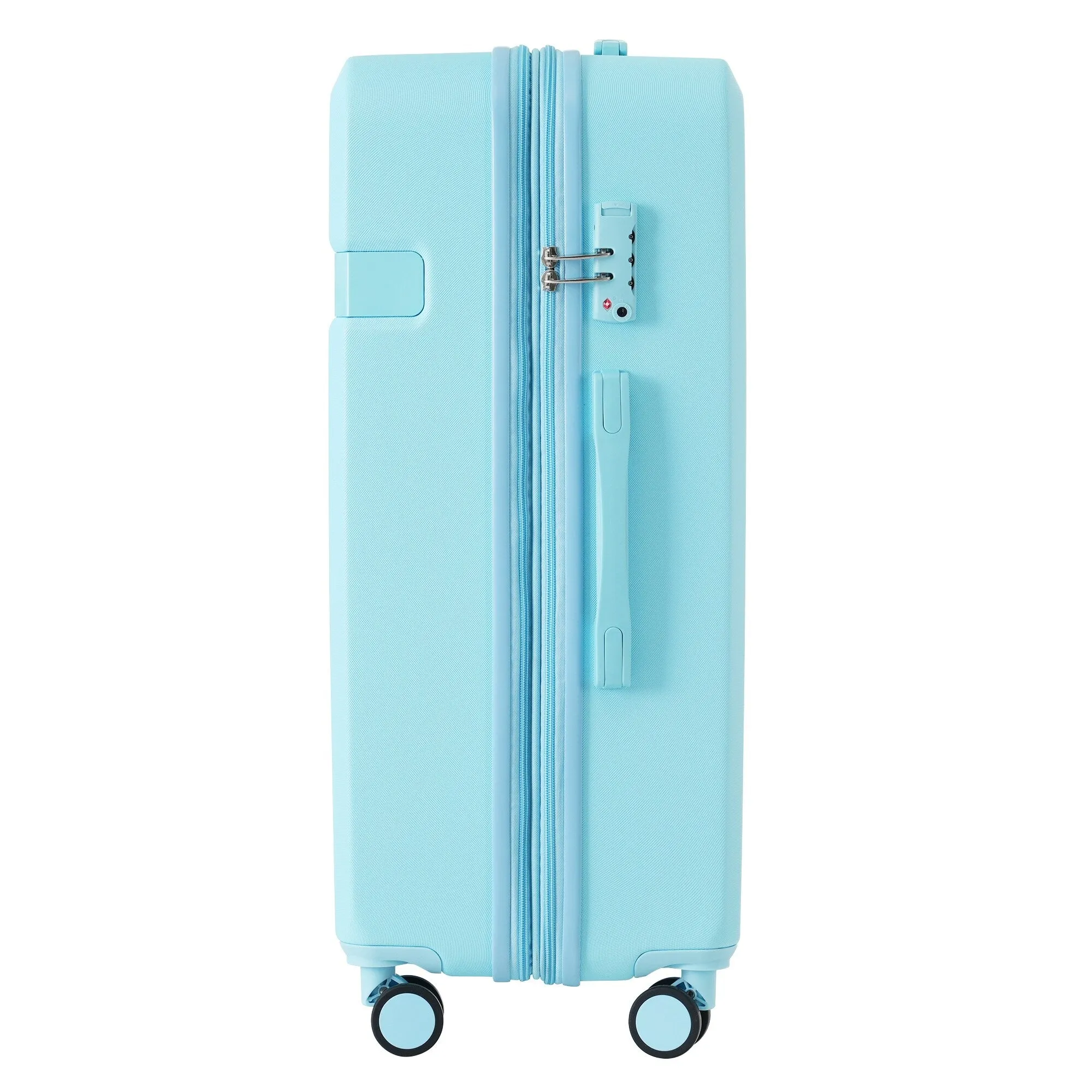 Lightweight Suitcase with Compression Packing Cubes and Spinner Wheels, 4 Piece Expandable Luggage Set with TSA Lock