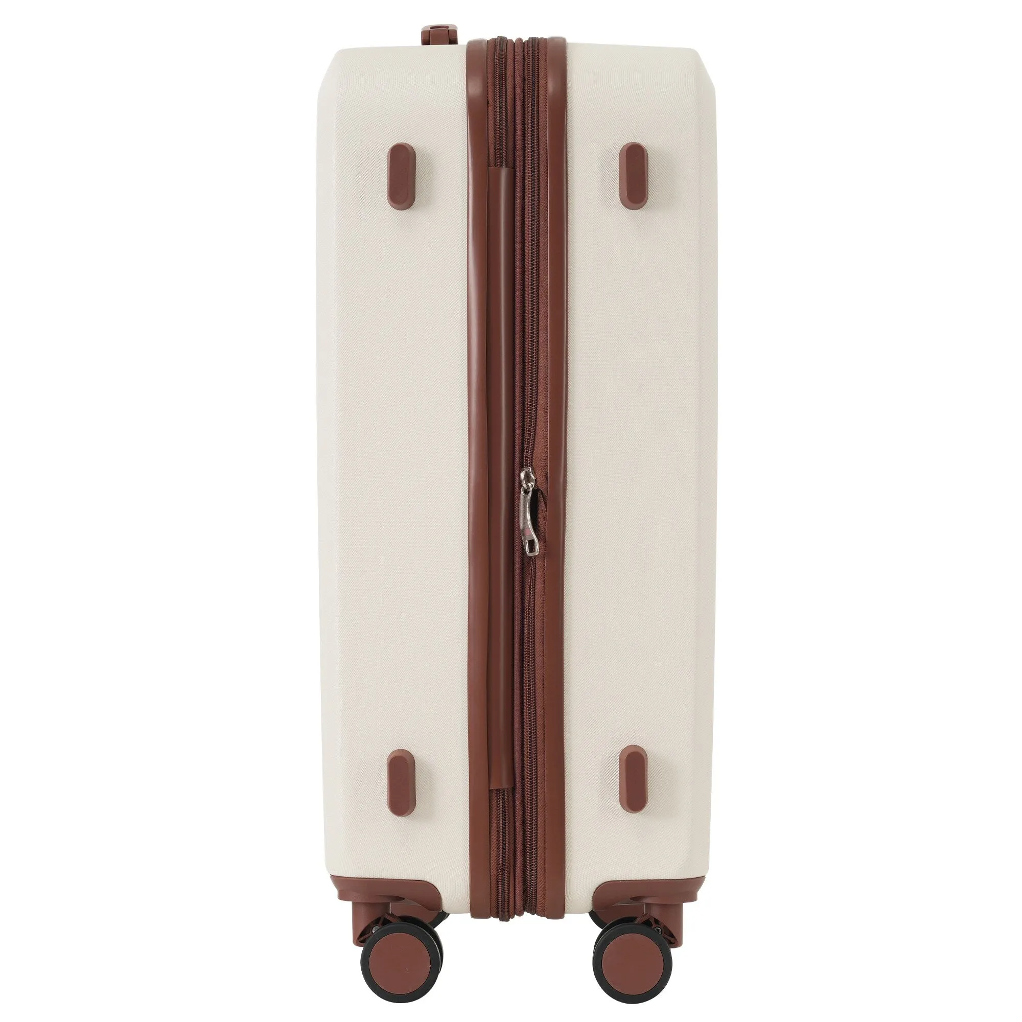 Lightweight Suitcase with Compression Packing Cubes and Spinner Wheels, 4 Piece Expandable Luggage Set with TSA Lock