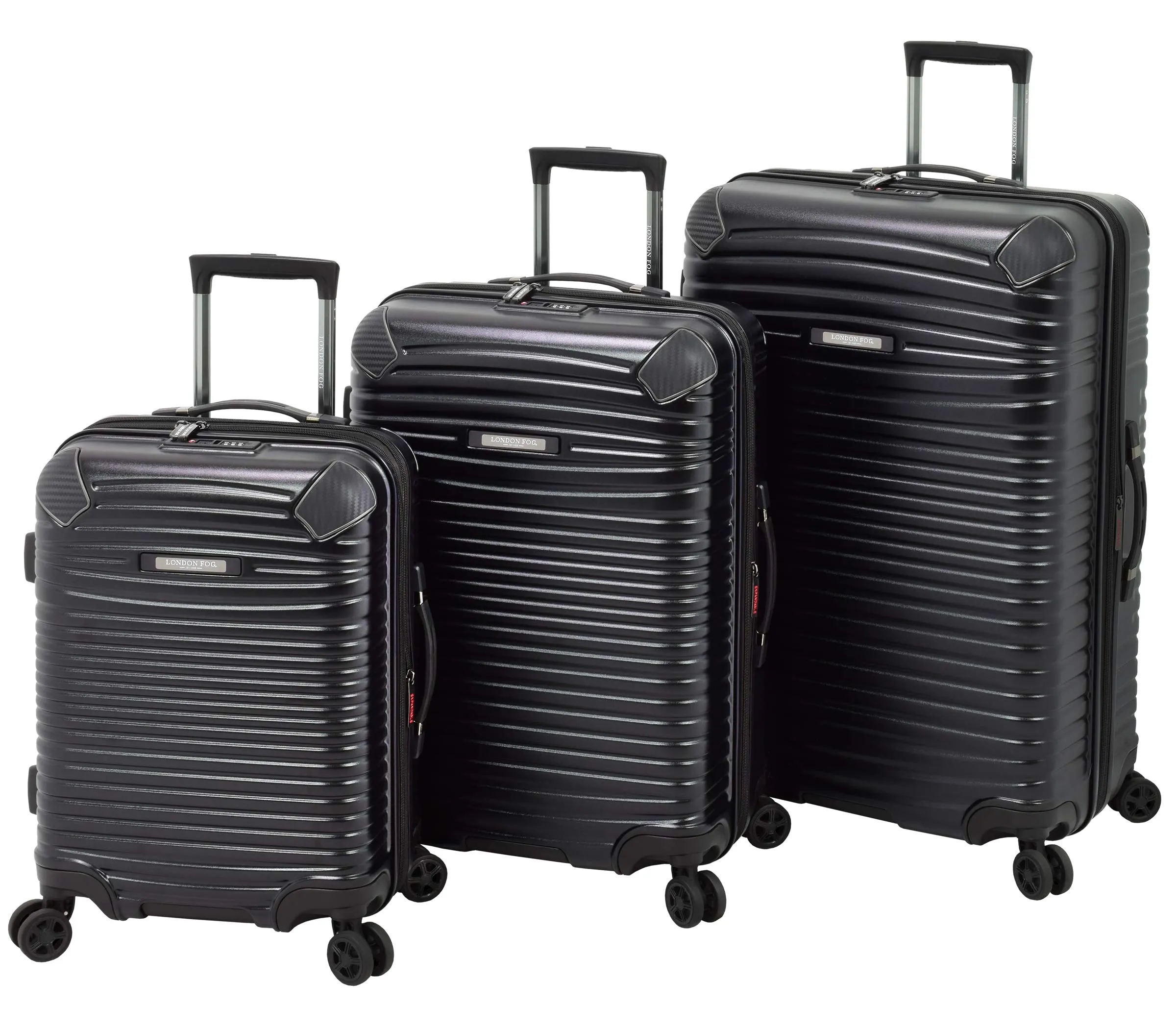 London Fog Huntington 3 Piece Set (20"/24"/28") 4-Wheel Luggage Sets
