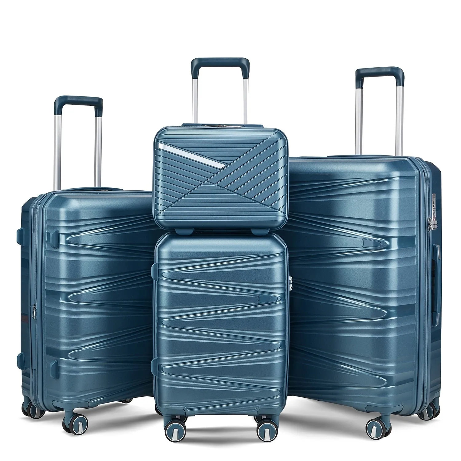 Luggage 4 Piece Sets(14/20/24/28), Hard Shell Lightweight TSA Lock Expandable Suitcase with Spinner Wheels Travel Set