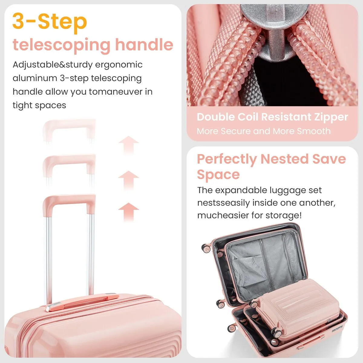Luggage 4 Piece Sets(14/20/24/28)