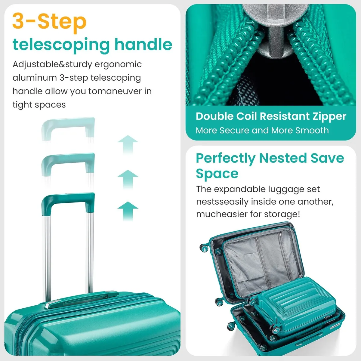 Luggage 4 Piece Sets(14/20/24/28)