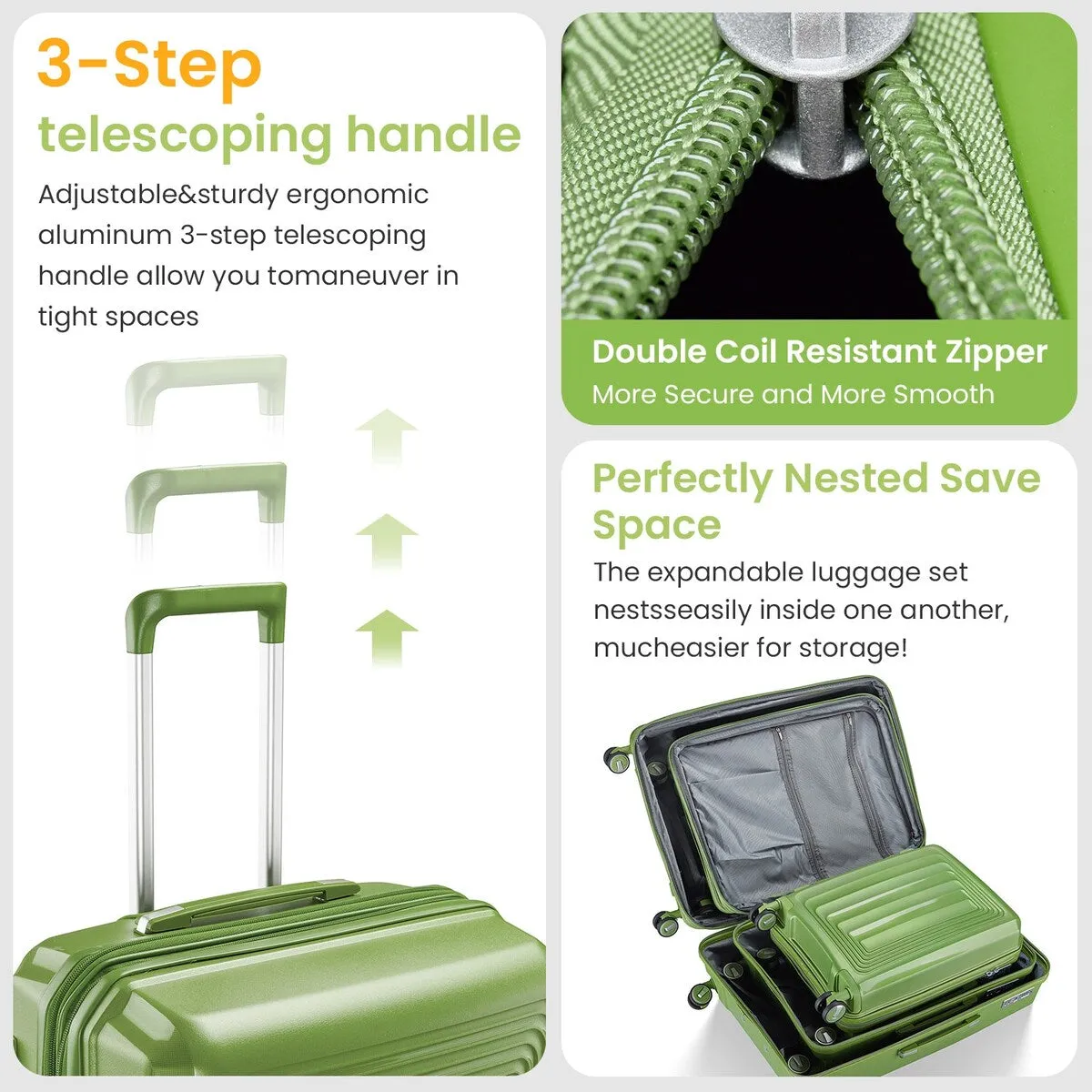 Luggage 4 Piece Sets(14/20/24/28)