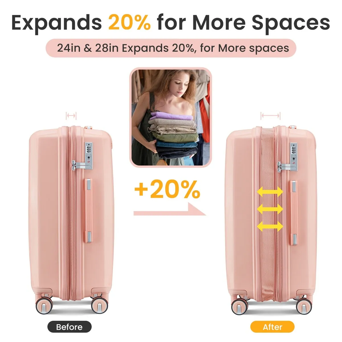 Luggage 4 Piece Sets(14/20/24/28)