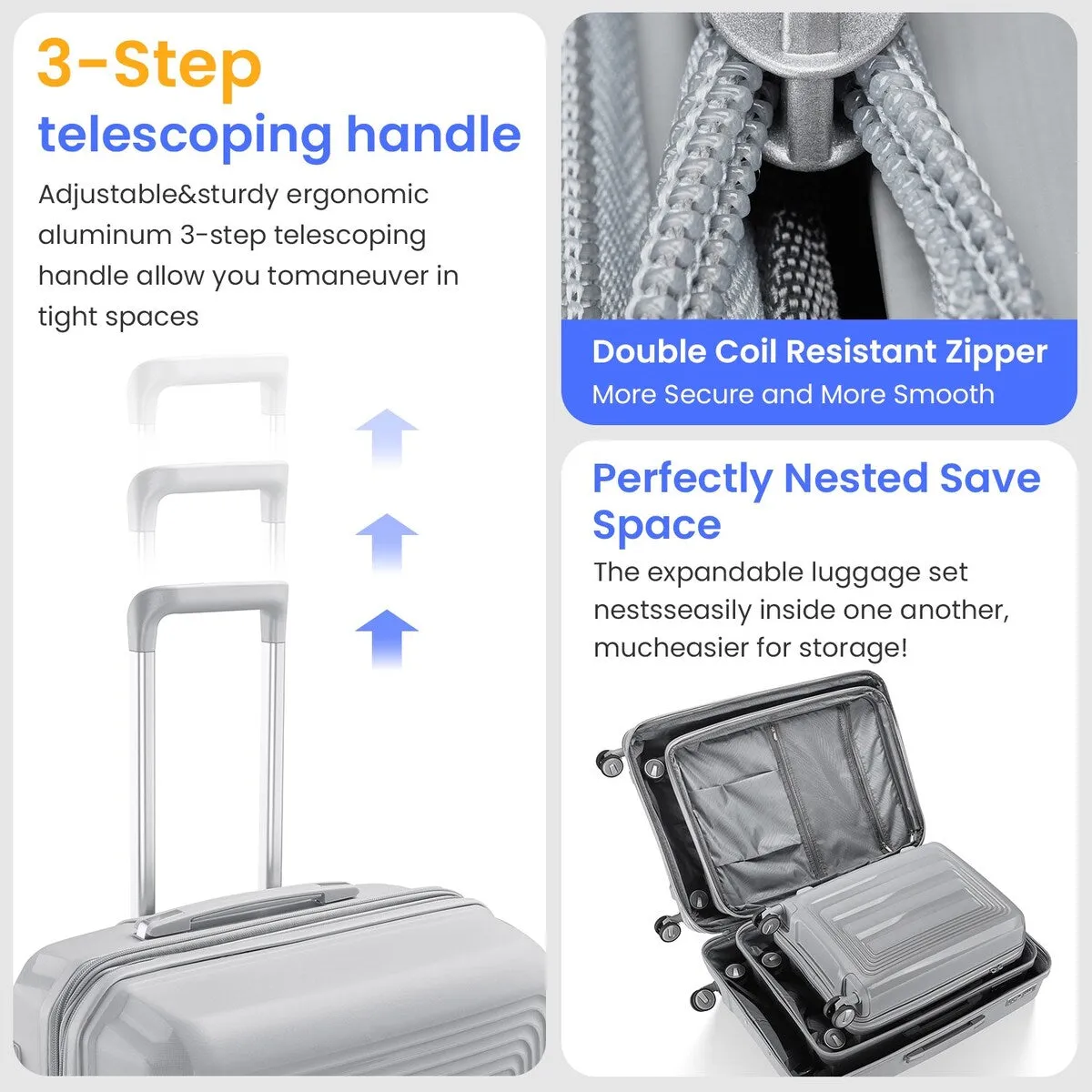 Luggage 4 Piece Sets(14/20/24/28)