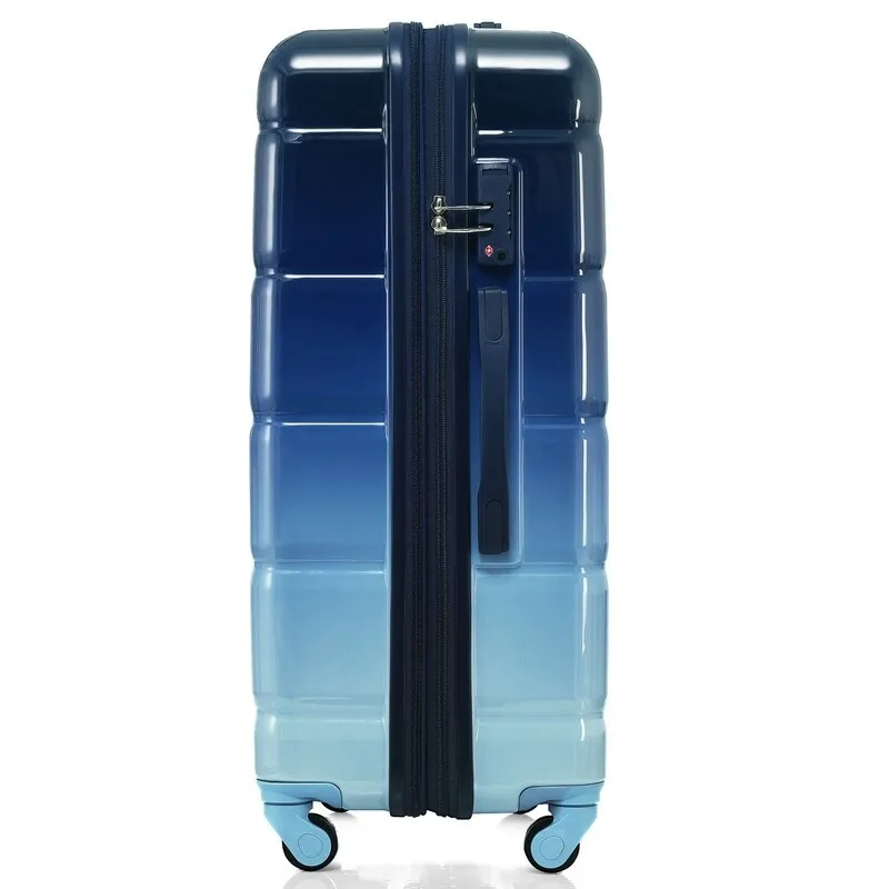 Luggage Set of 3, 20-inch with USB Port, Carry-on Trunk Sets with Cup Holder, Hard Shell Check-in Luggage with Spinner Wheels