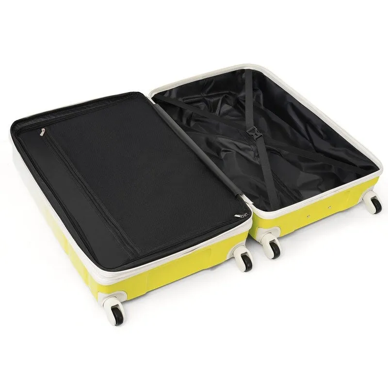 Luggage Set of 3, 20-inch with USB Port, Carry-on Trunk Sets with Cup Holder, Hard Shell Check-in Luggage with Spinner Wheels