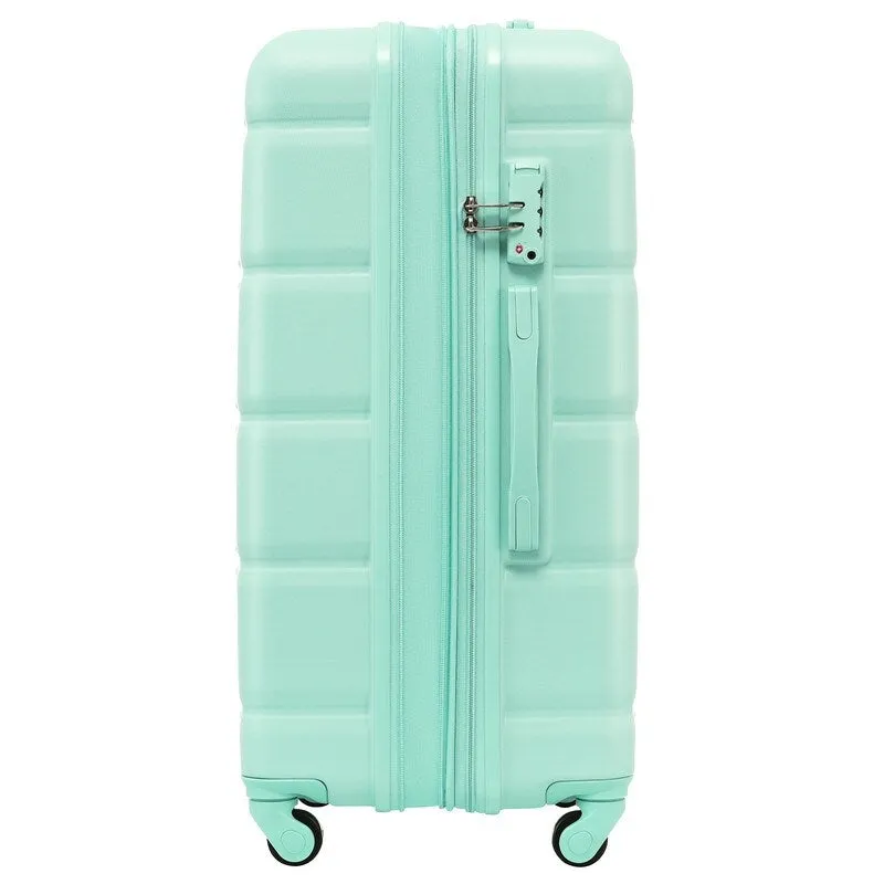 Luggage Set of 3, 20-inch with USB Port, Carry-on Trunk Sets with Cup Holder, Hard Shell Check-in Luggage with Spinner Wheels