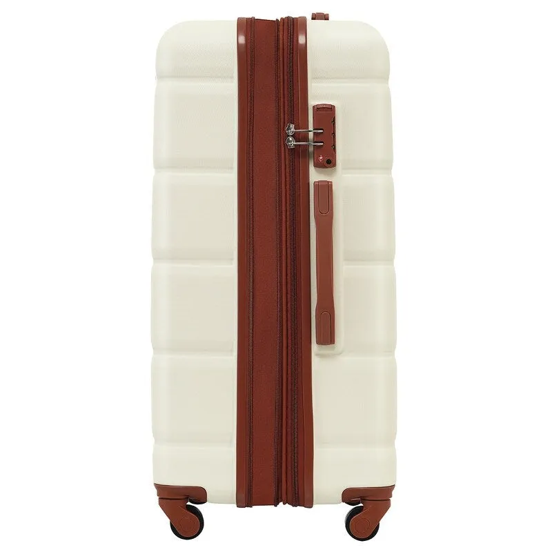 Luggage Set of 3, 20-inch with USB Port, Carry-on Trunk Sets with Cup Holder, Hard Shell Check-in Luggage with Spinner Wheels