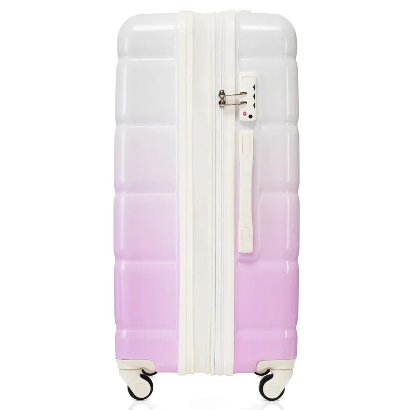 Luggage Set of 3, 20-inch with USB Port, Carry-on Trunk Sets with Cup Holder, Hard Shell Check-in Luggage with Spinner Wheels
