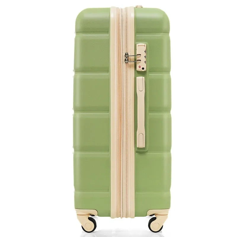 Luggage Set of 3, 20-inch with USB Port, Carry-on Trunk Sets with Cup Holder, Hard Shell Check-in Luggage with Spinner Wheels