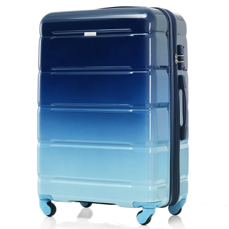 Luggage Set of 3, 20-inch with USB Port, Carry-on Trunk Sets with Cup Holder, Hard Shell Check-in Luggage with Spinner Wheels