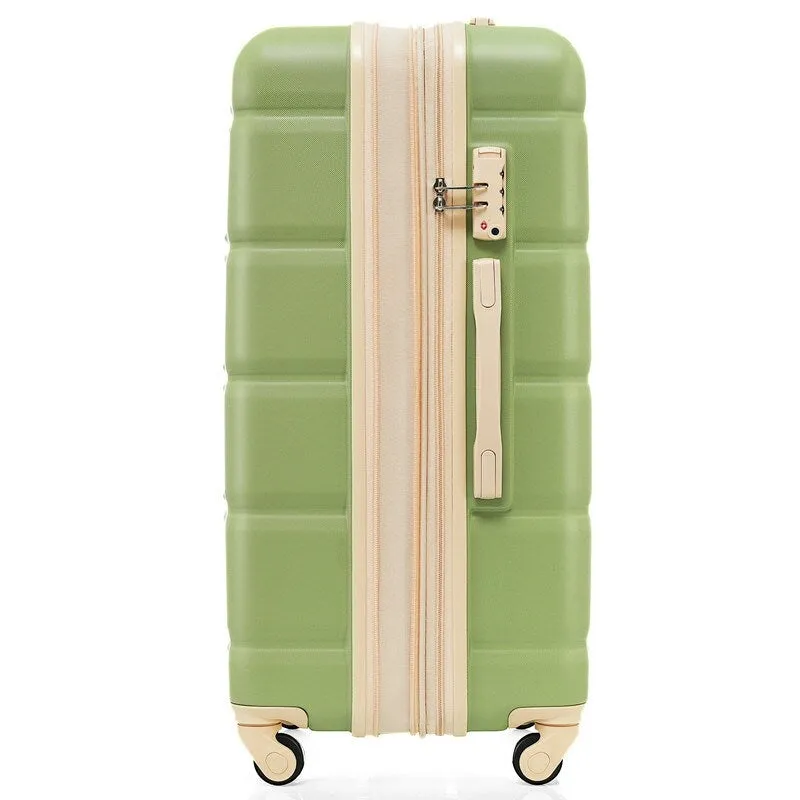 Luggage Set of 3, 20-inch with USB Port, Carry-on Trunk Sets with Cup Holder, Hard Shell Check-in Luggage with Spinner Wheels