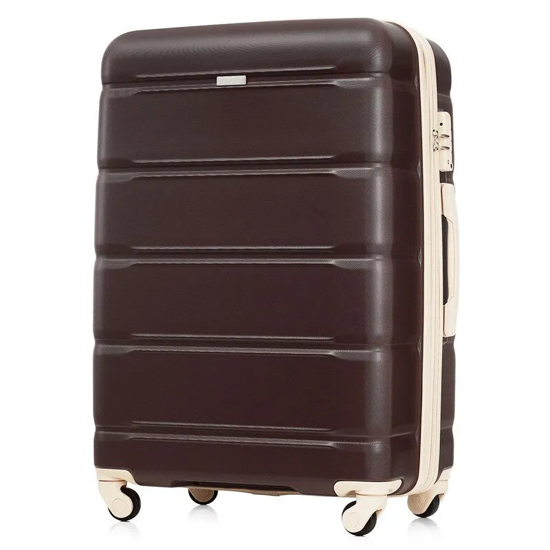 Luggage Set of 3, 20-inch with USB Port, Carry-on Trunk Sets with Cup Holder, Hard Shell Check-in Luggage with Spinner Wheels