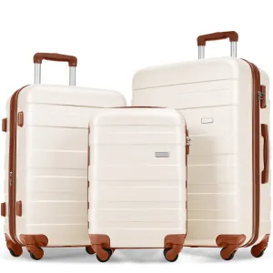 Luggage Sets Expandable ABS Hardshell 3pcs Hardside Lightweight Durable Suitcase sets Suitcase with TSA Lock 20''24''28''