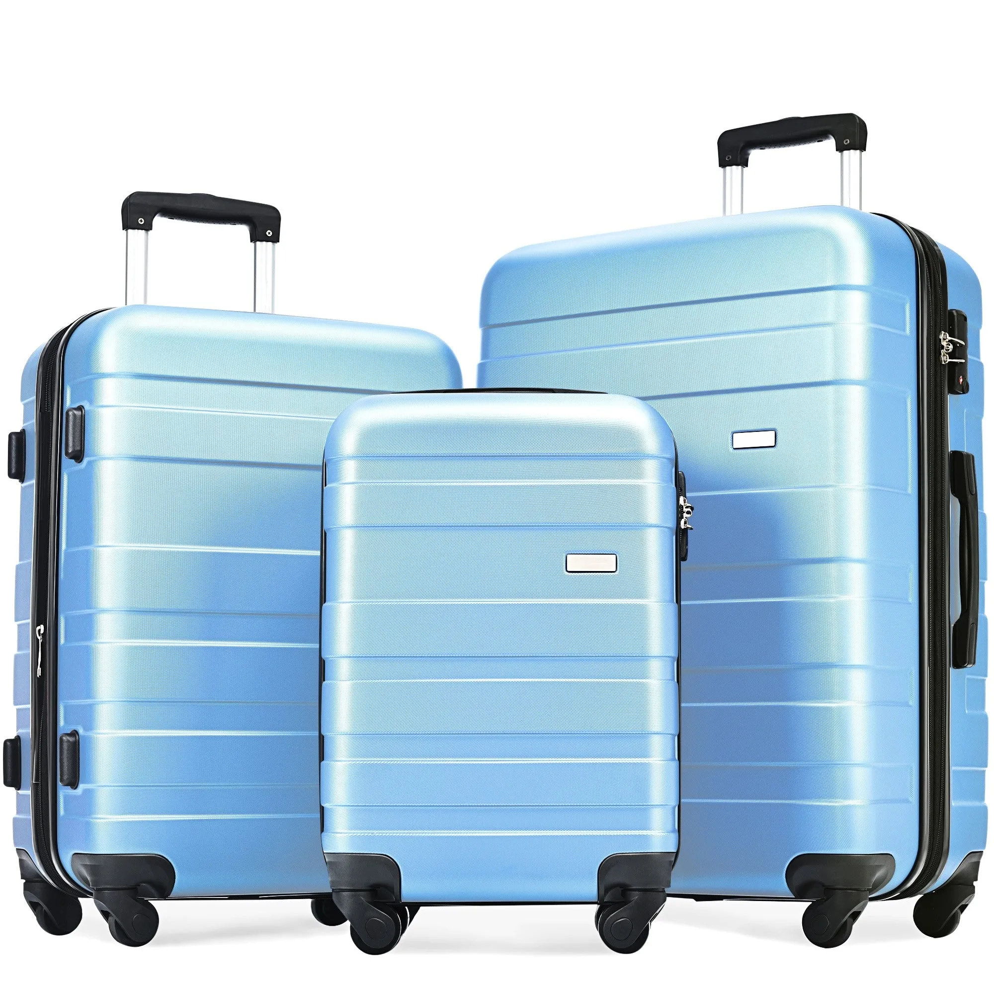 Luggage Sets Expandable ABS Hardshell 3pcs Hardside Lightweight Durable Suitcase sets Suitcase with TSA Lock 20''24''28''