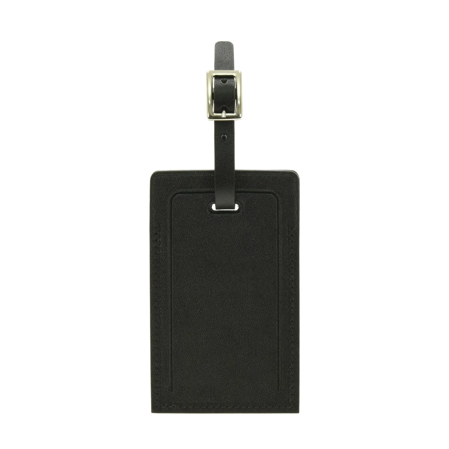 Luggage Tag | Black/Chrome