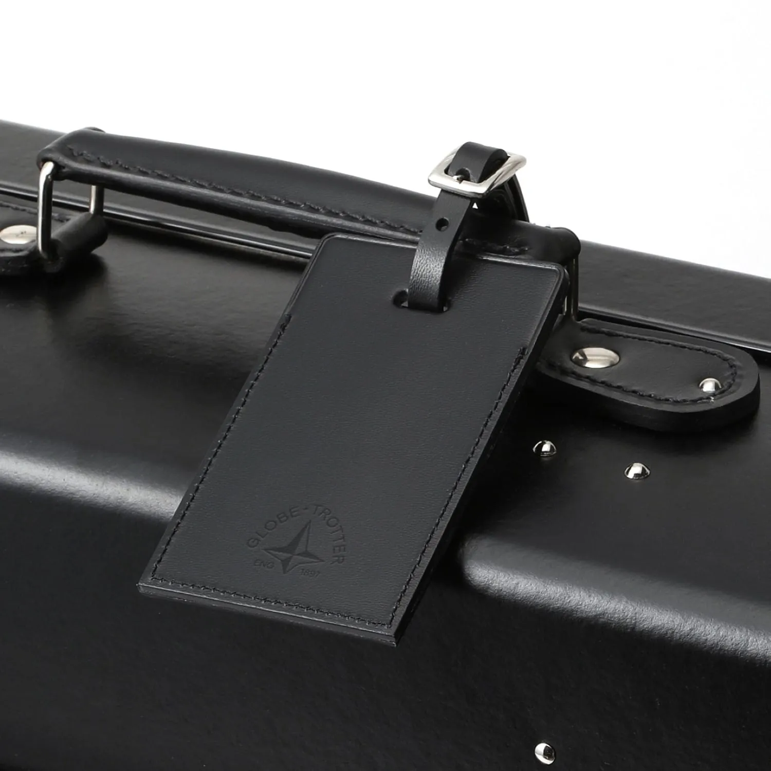 Luggage Tag | Black/Chrome