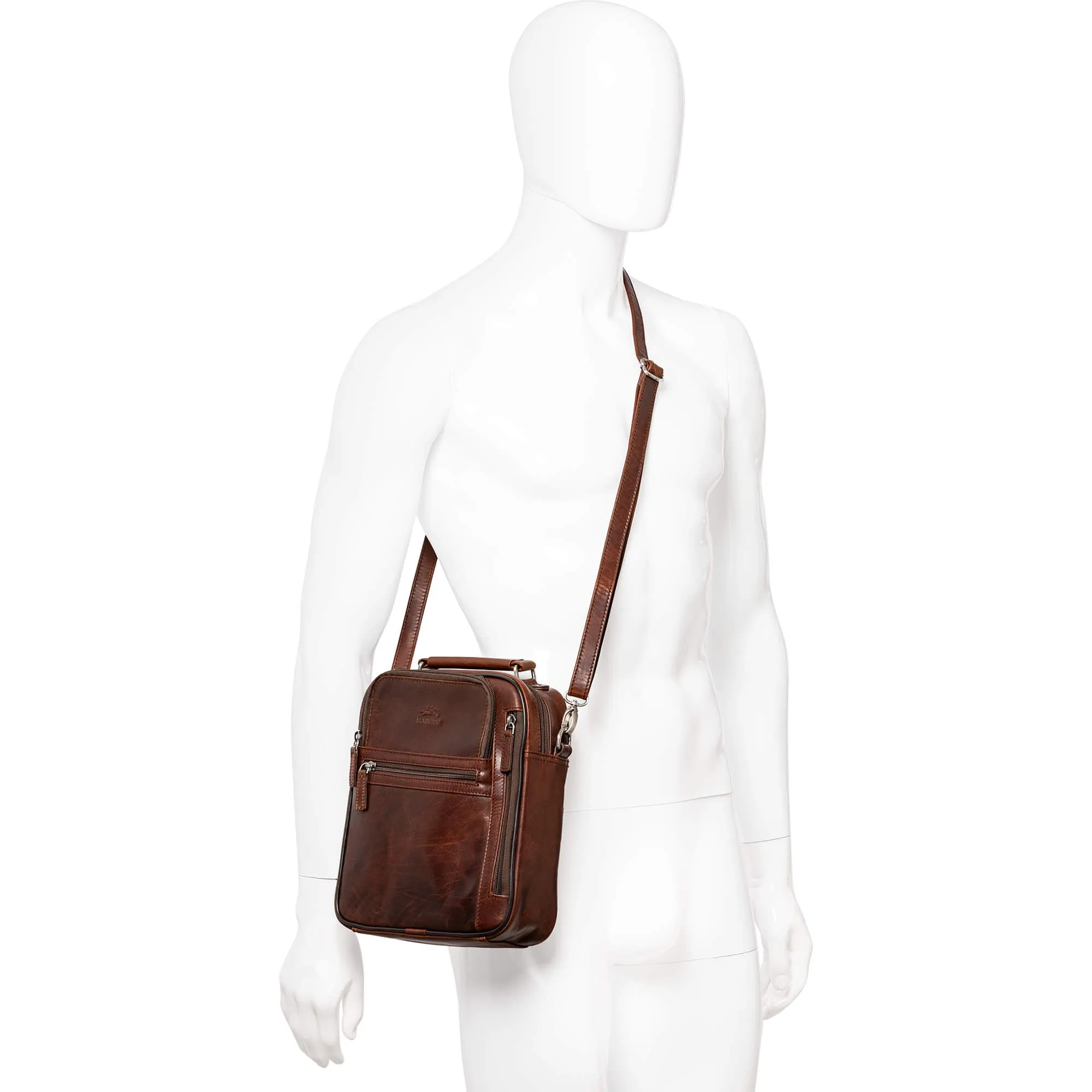 Mancini Buffalo Large Unisex Leather Travel Bag