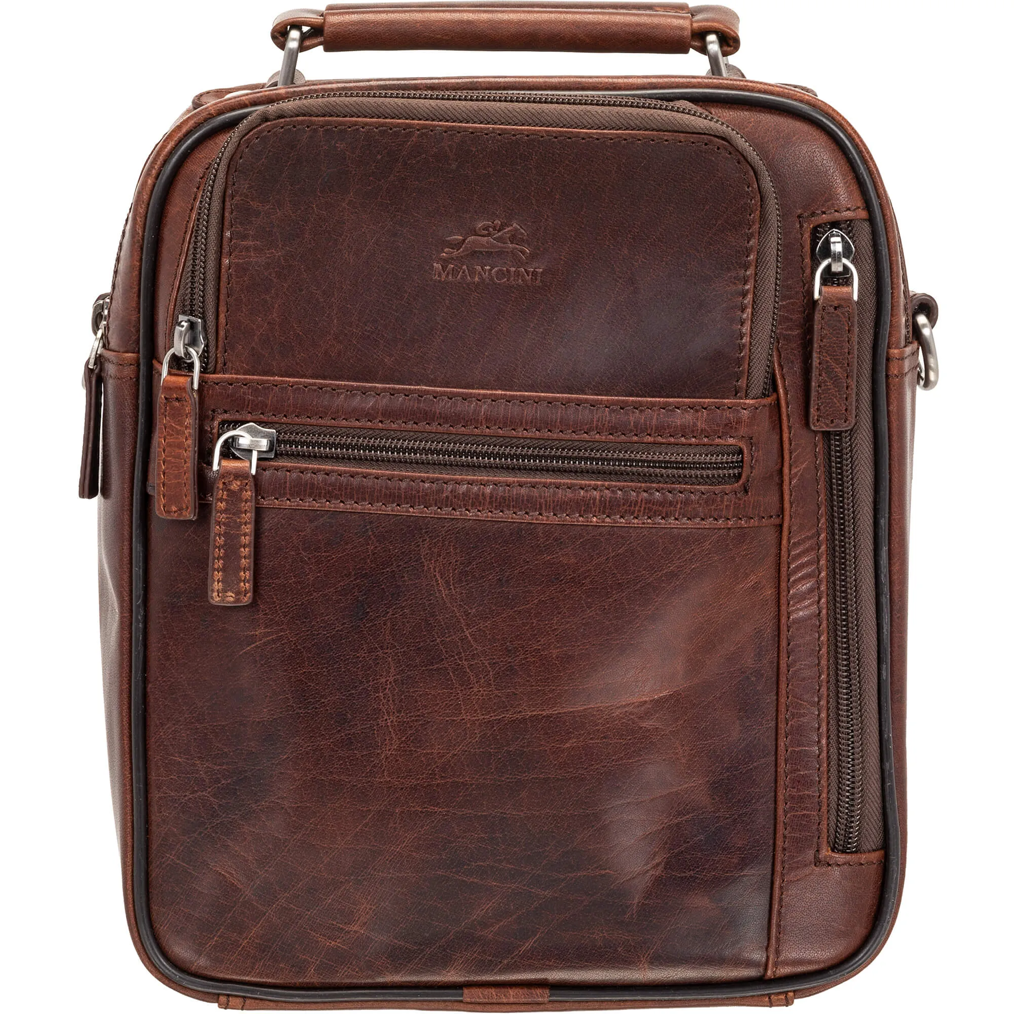 Mancini Buffalo Large Unisex Leather Travel Bag
