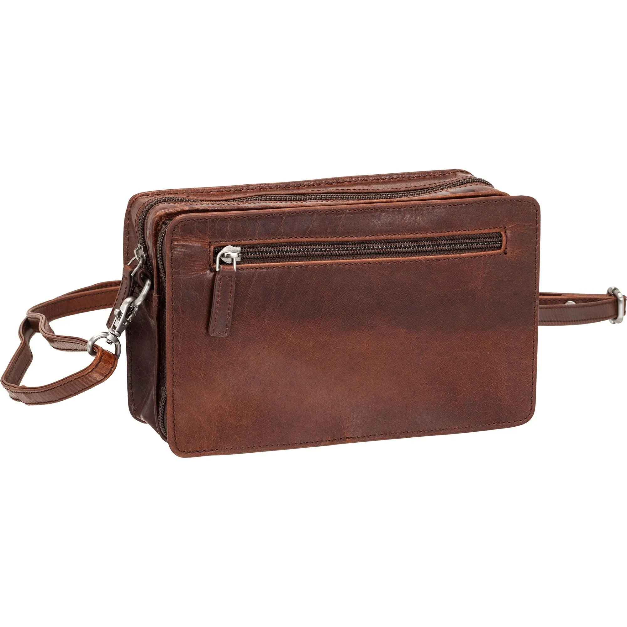 Mancini Buffalo Unisex Bag with Zippered Organizer Pocket