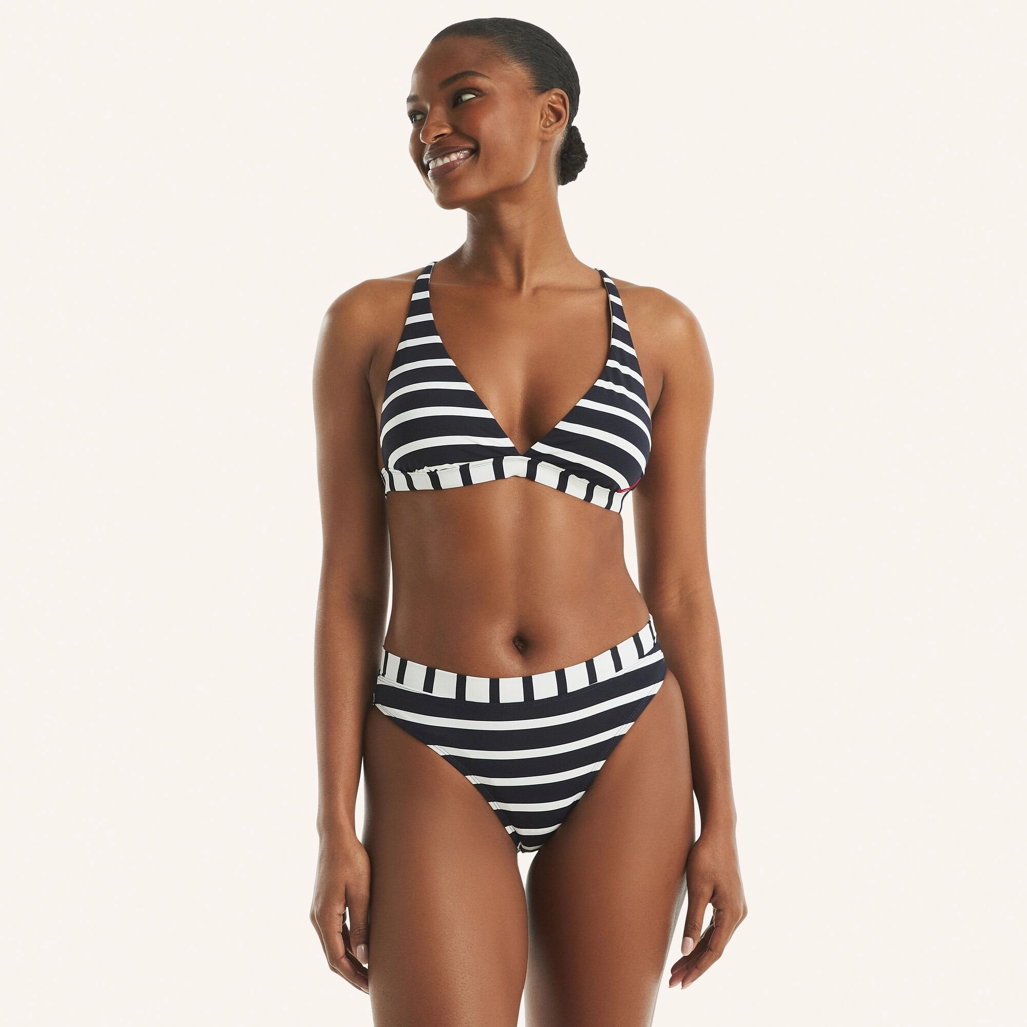 Nautica Womens Colorblock Triangle Swim Top