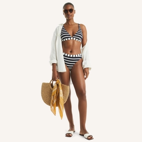 Nautica Womens Colorblock Triangle Swim Top