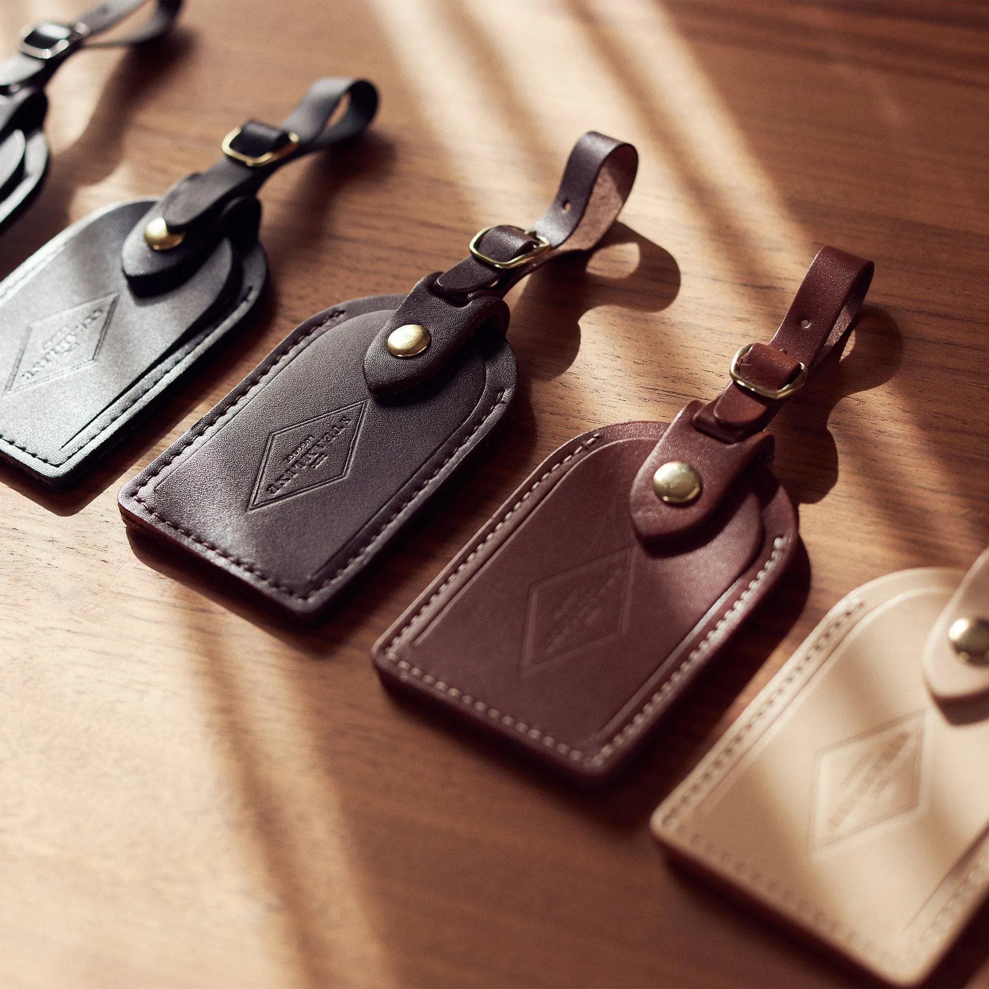 Navy Leather - Luggage Tag
