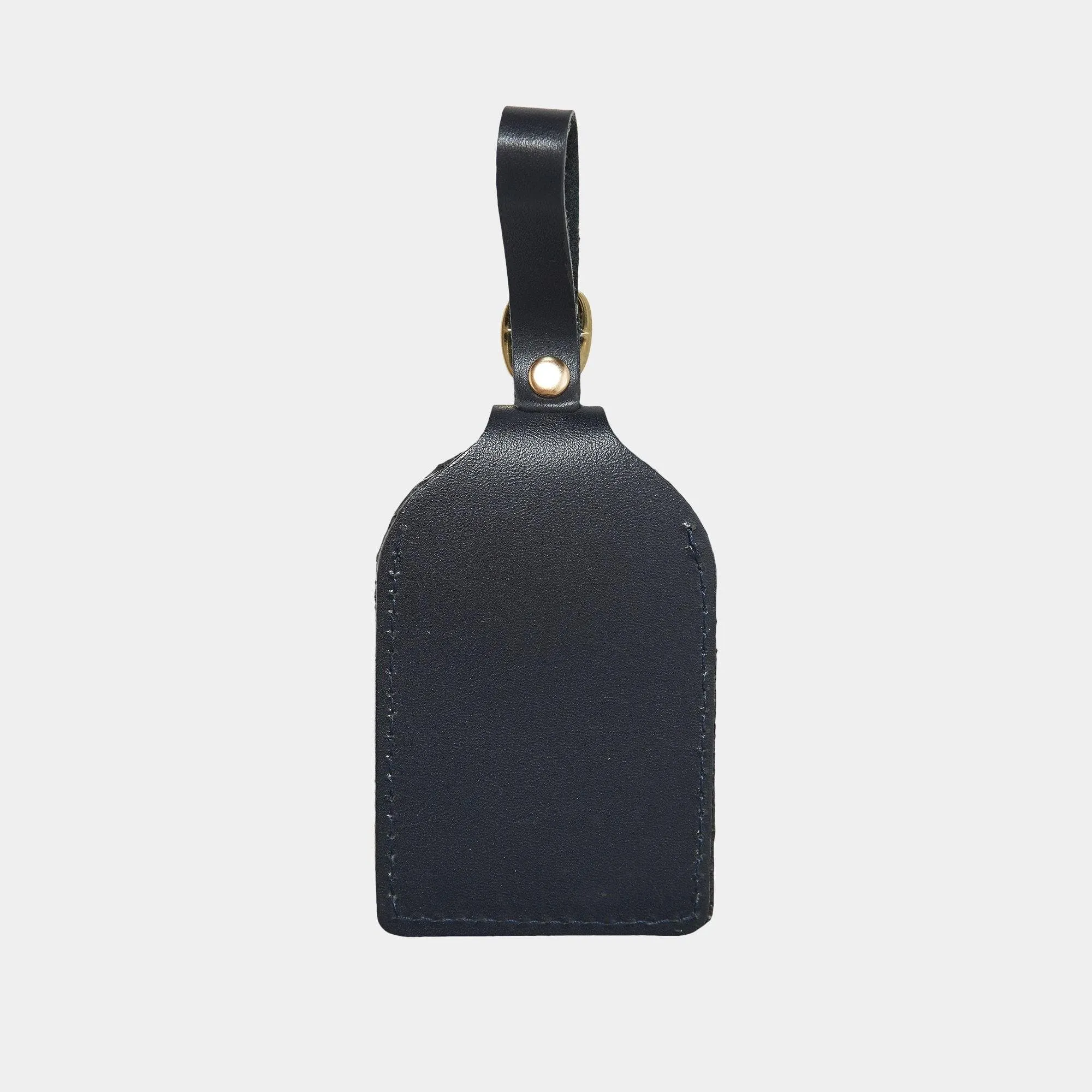 Navy Leather - Luggage Tag
