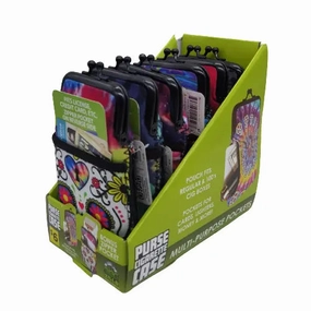 Neoprene Cigarette Pouch with Pocket - 6 Pieces Per Retail Ready Display 41459