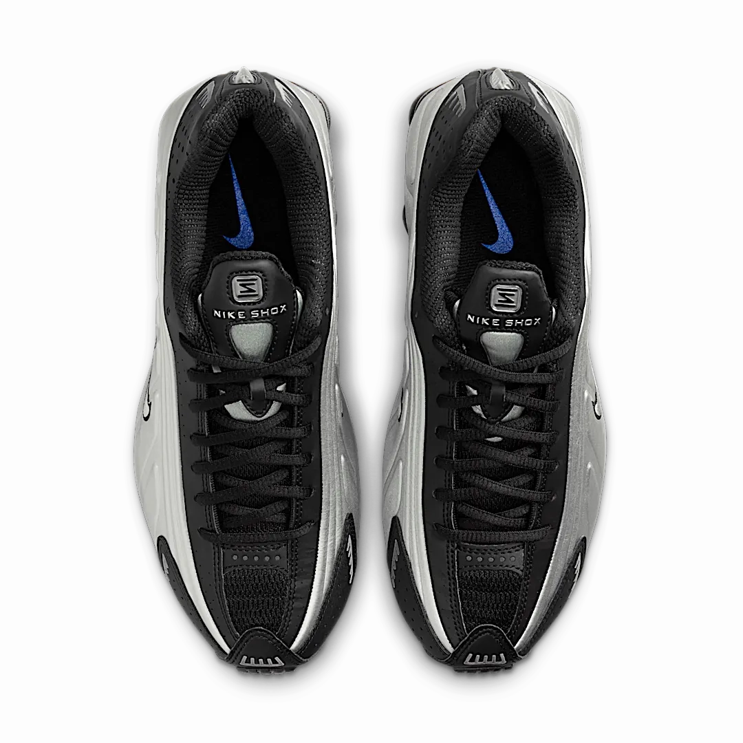 Nike Shox R4 Metallic Silver Black Racer Blue