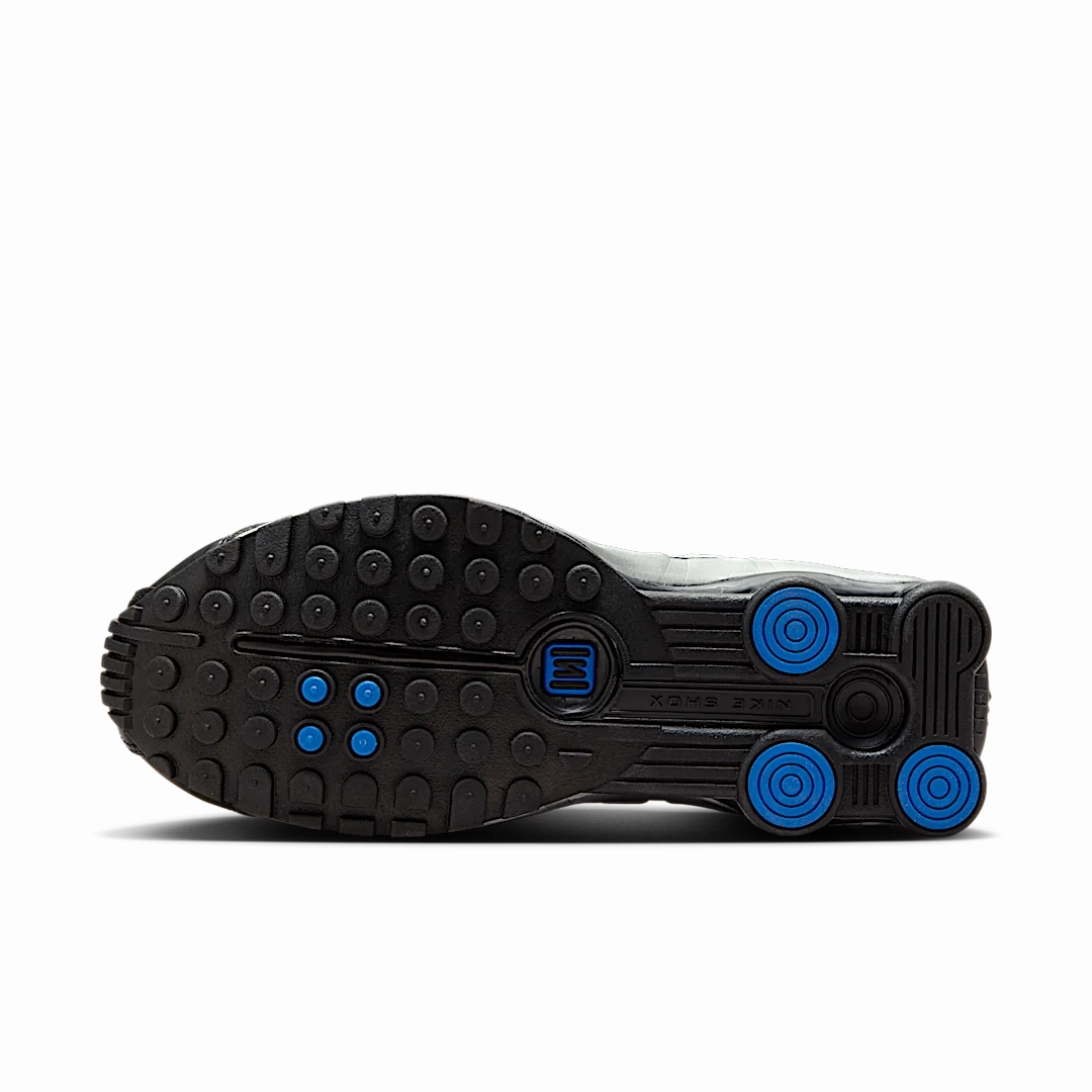 Nike Shox R4 Metallic Silver Black Racer Blue