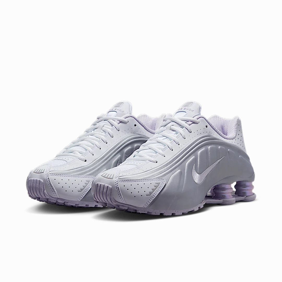 Nike Shox R4 White Metallic Platinum Barely Grape