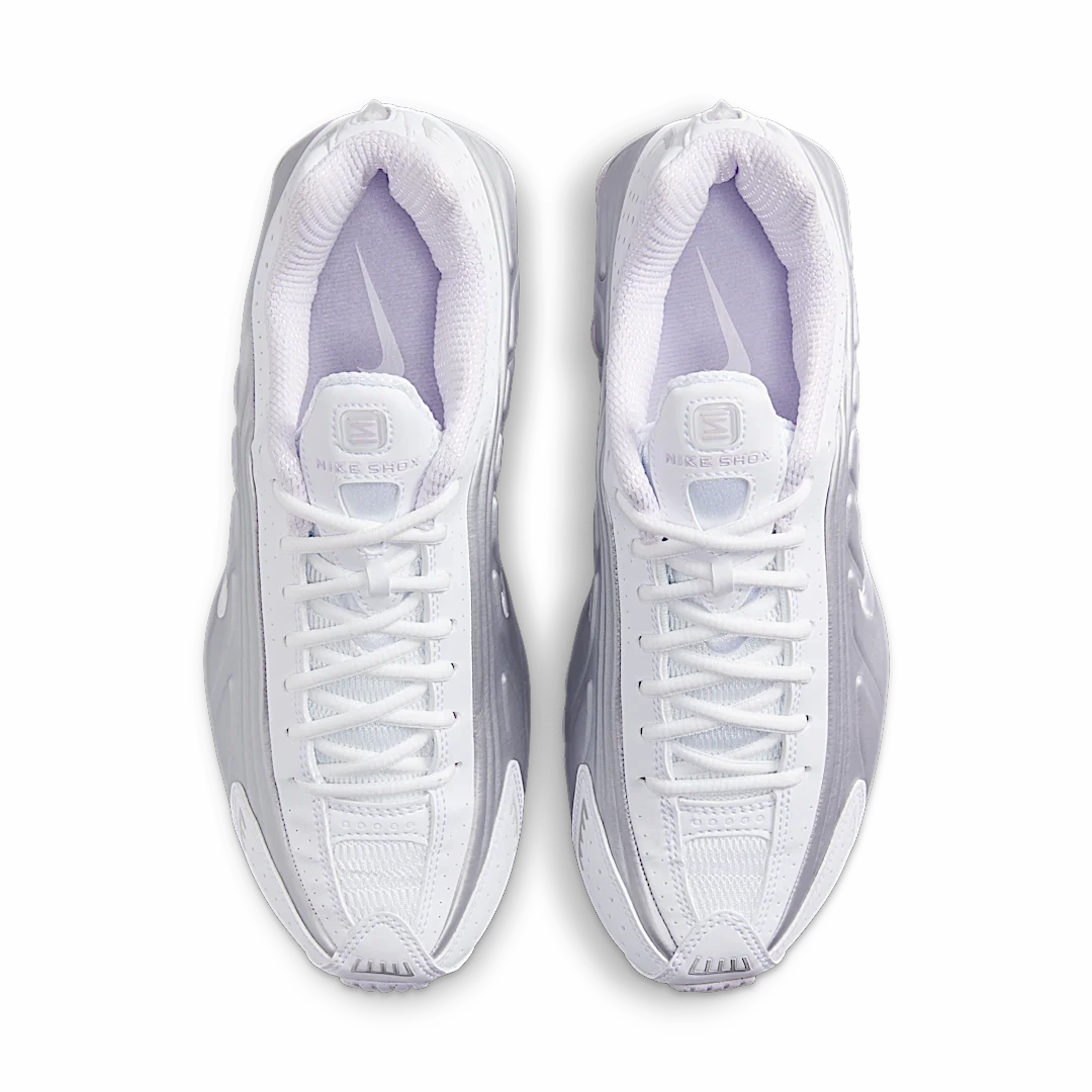 Nike Shox R4 White Metallic Platinum Barely Grape