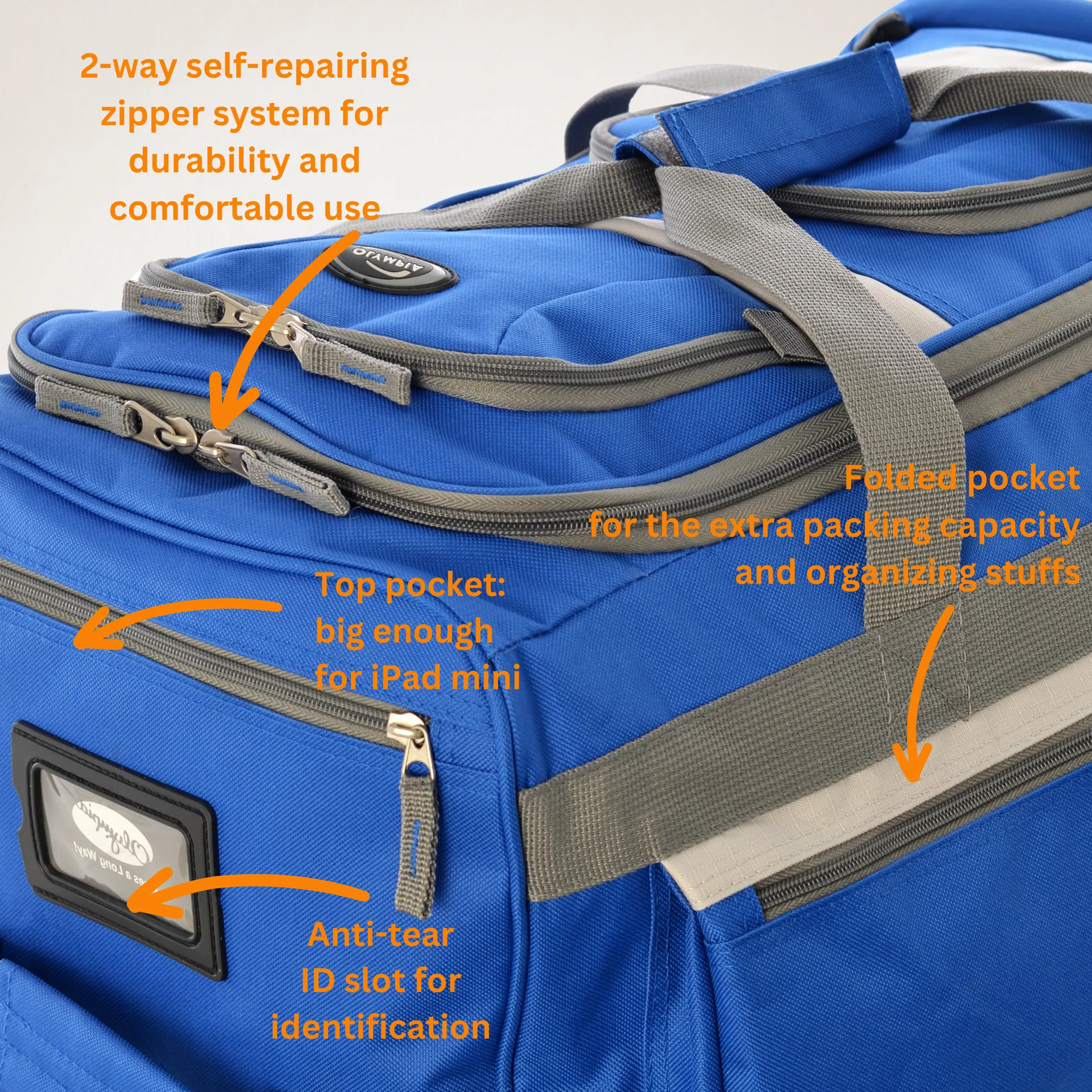 Olympia 8 Pocket Rolling Duffel 33" Jumbo Size
