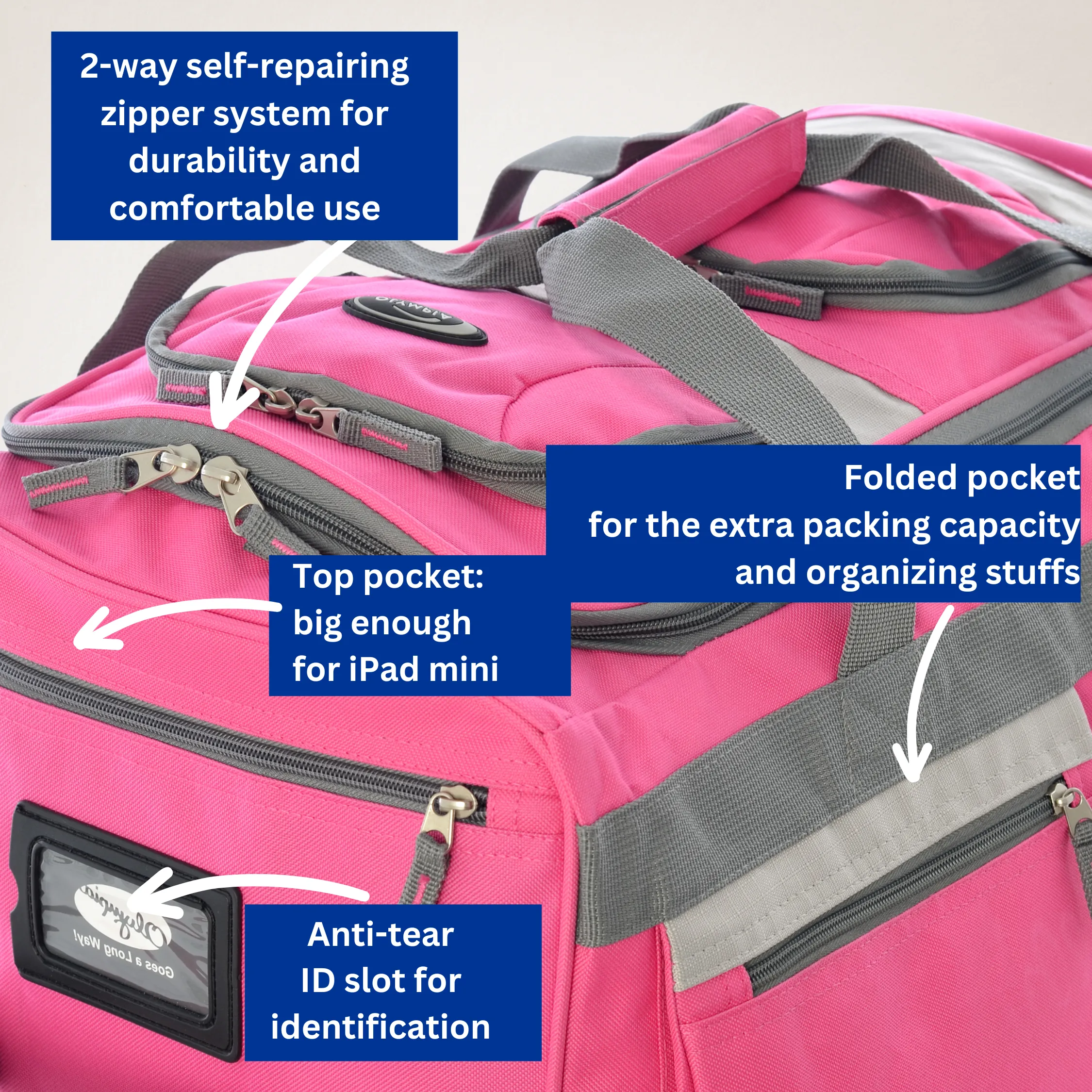 Olympia 8 Pocket Rolling Duffel 33" Jumbo Size