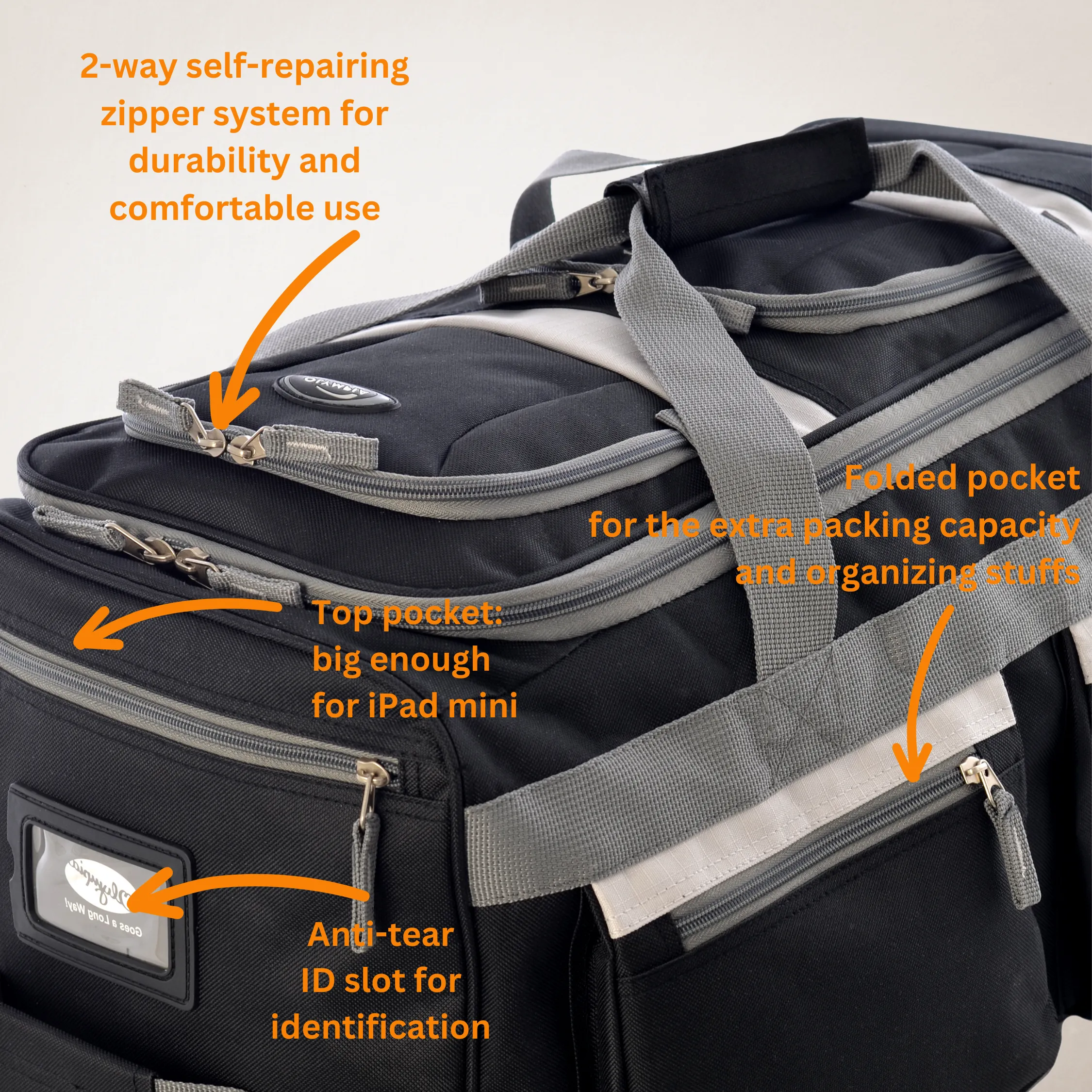 Olympia 8 Pocket Rolling Duffel 33" Jumbo Size