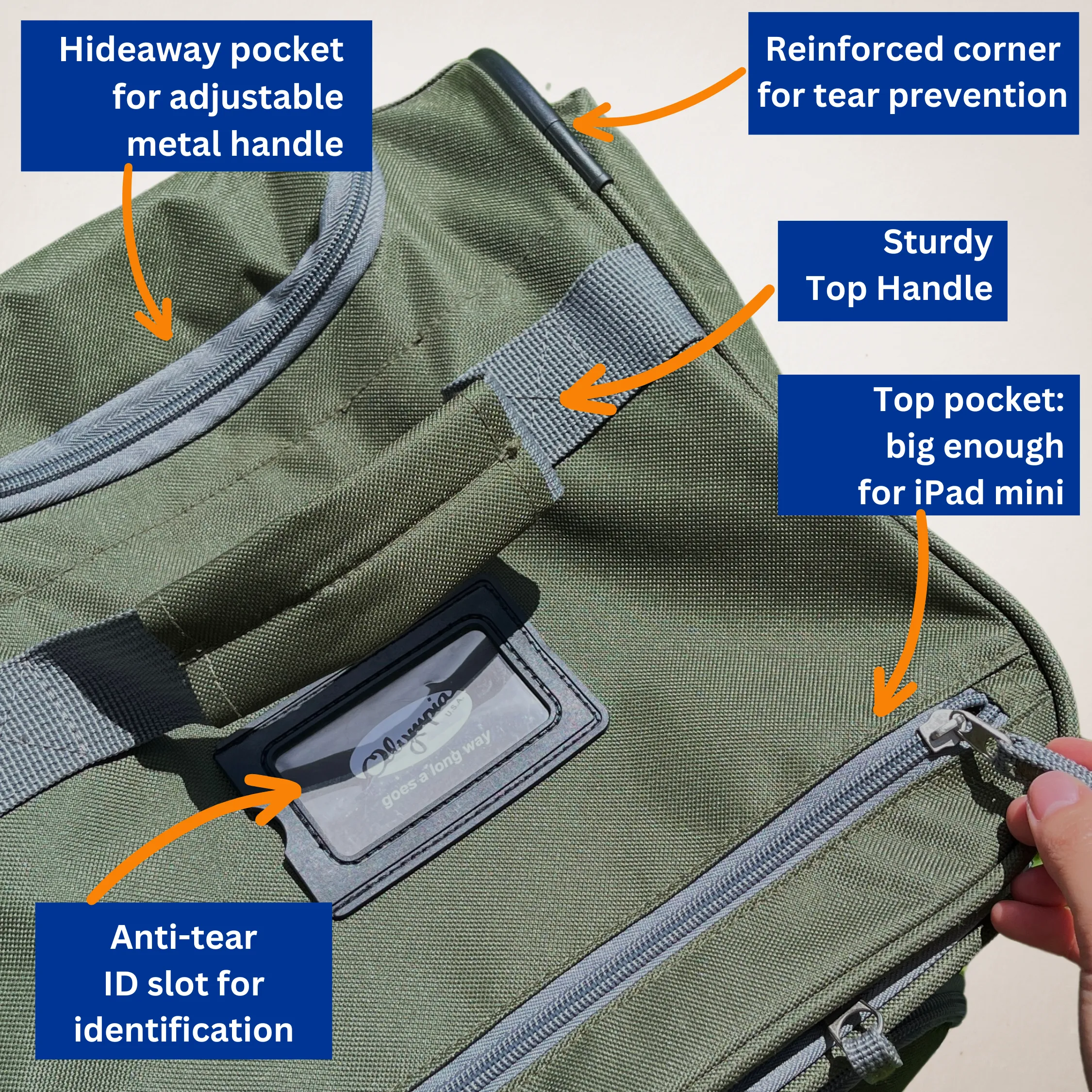 Olympia 8 Pocket Rolling Duffel 33" Jumbo Size