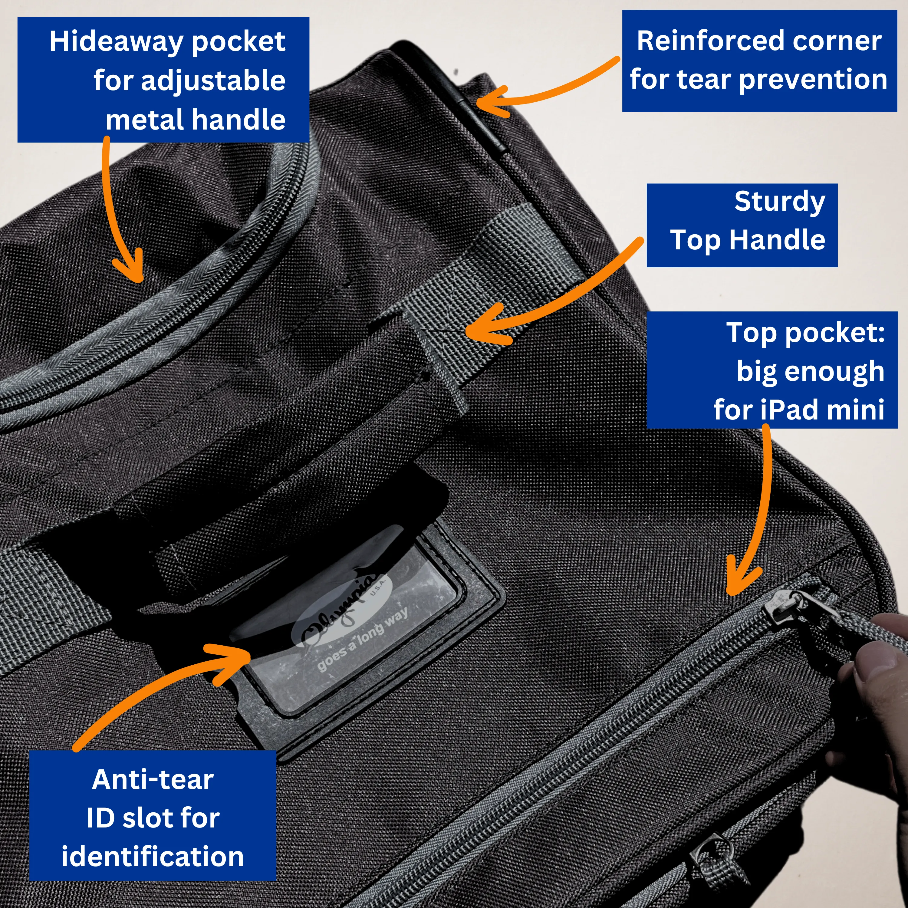 Olympia 8 Pocket Rolling Duffel 33" Jumbo Size