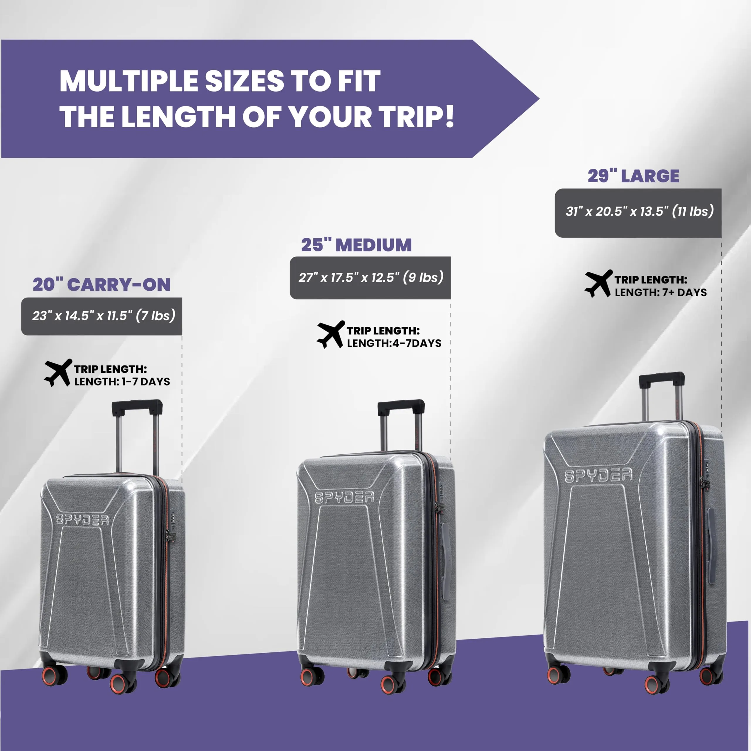 Spyder Traverse Expandable Hardside 20" Carry On Spinner