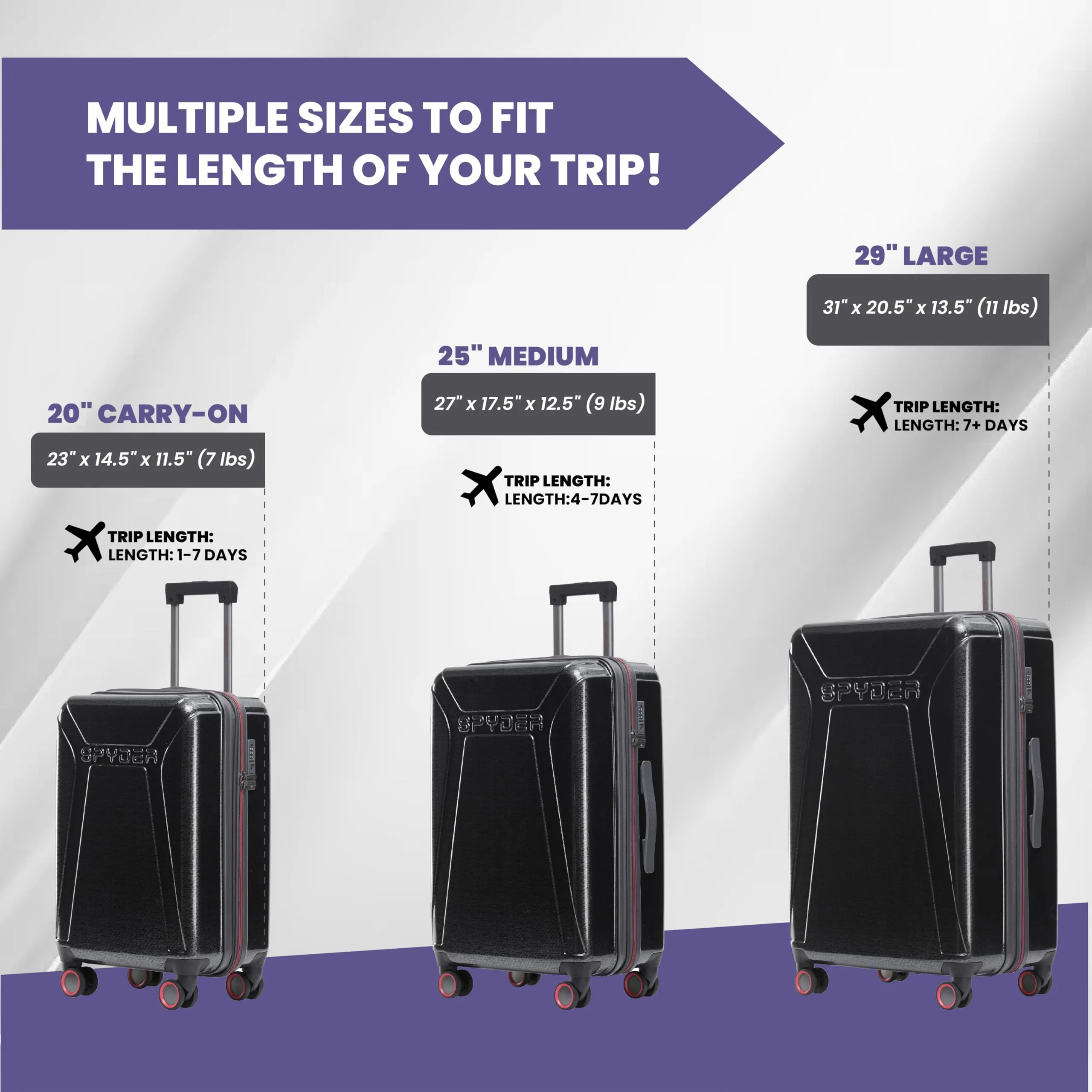 Spyder Traverse Expandable Hardside 20" Carry On Spinner