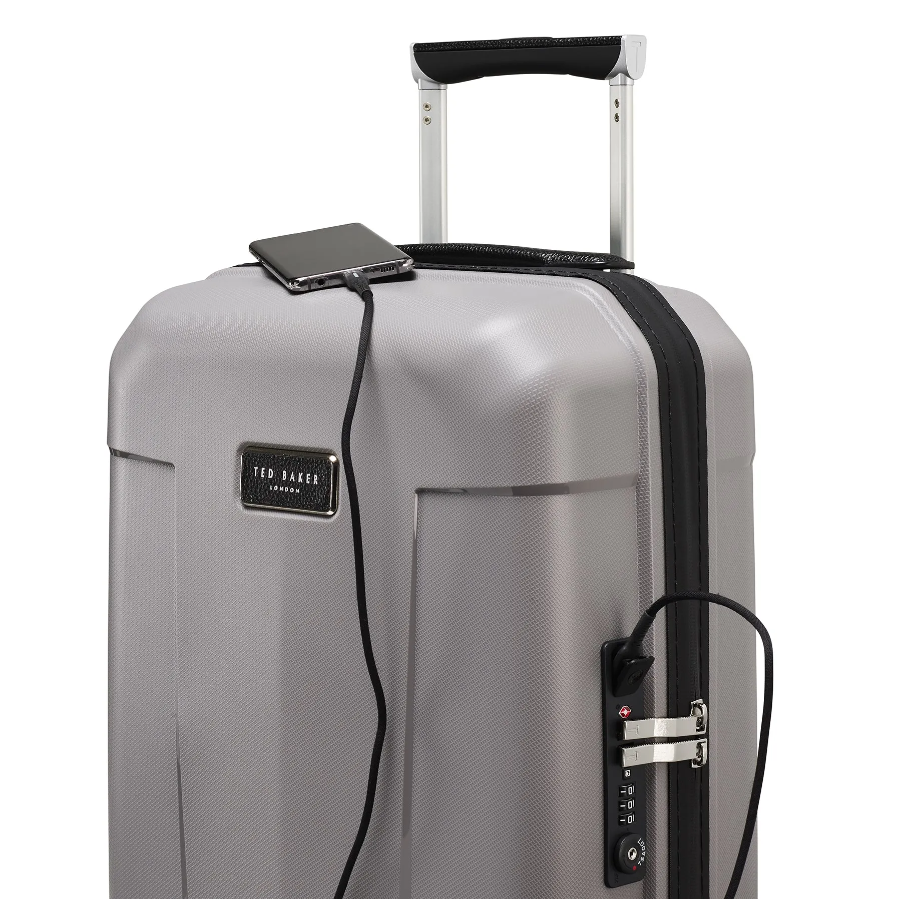 Ted baker Ted Baker Flying Colours Hardside Trolley 4 Wheel Spinner, TSA Lock, Lightweight Suitcase, Men and Women