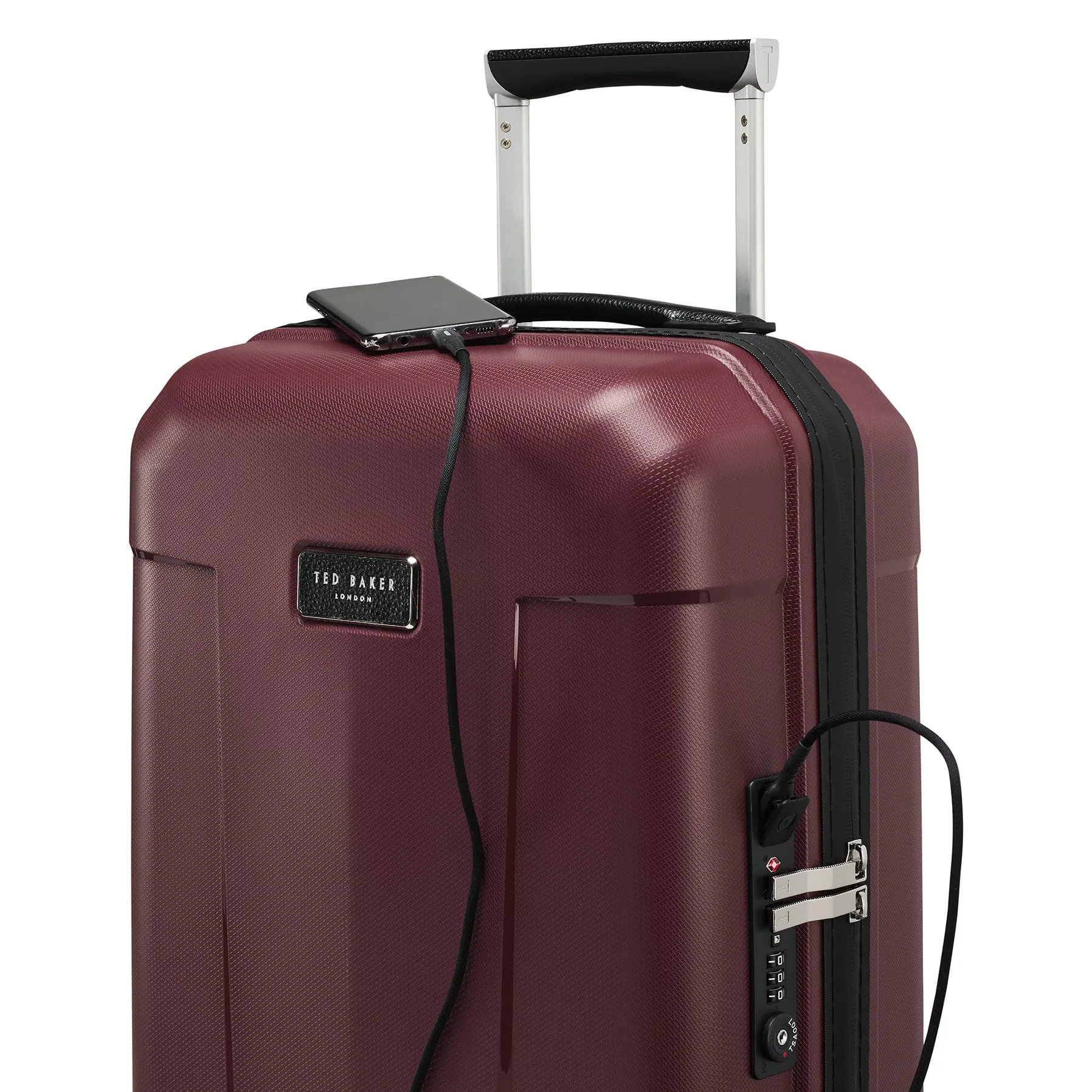 Ted baker Ted Baker Flying Colours Hardside Trolley 4 Wheel Spinner, TSA Lock, Lightweight Suitcase, Men and Women