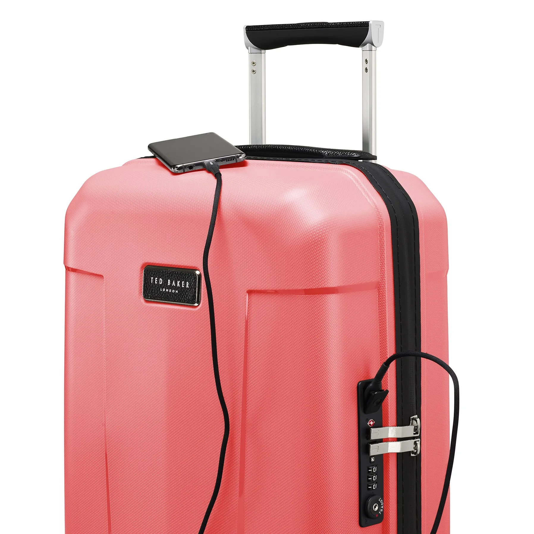 Ted baker Ted Baker Flying Colours Hardside Trolley 4 Wheel Spinner, TSA Lock, Lightweight Suitcase, Men and Women